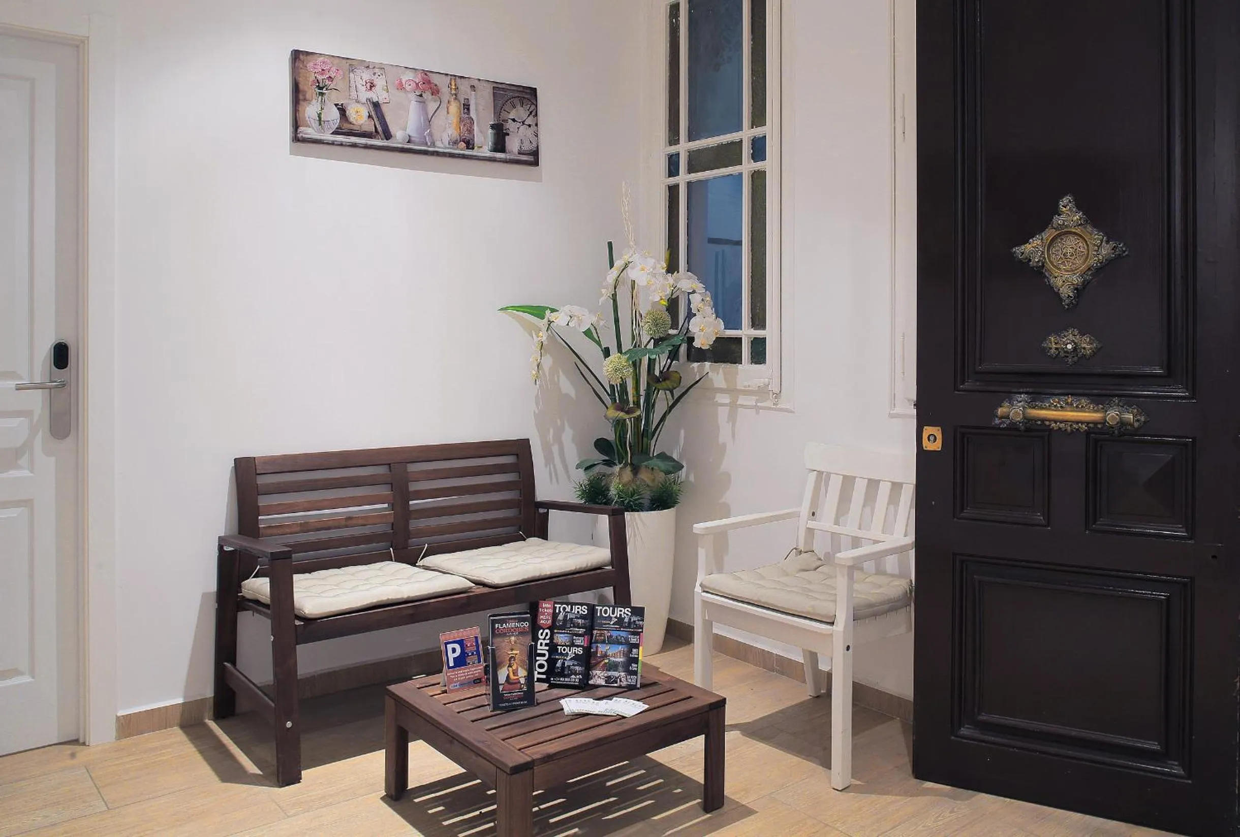 Lobby or reception in Hostal Balkonis