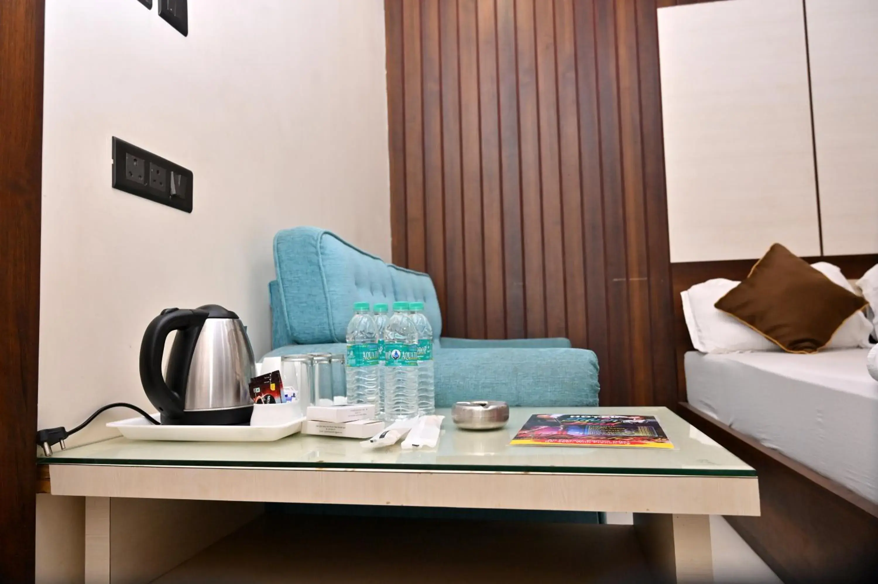 Seating area, Bed in Hotel Silver Land New Digha with Rooftop Pool Seating area, Bed in Hotel Silver Land New Digha with Rooftop Pool