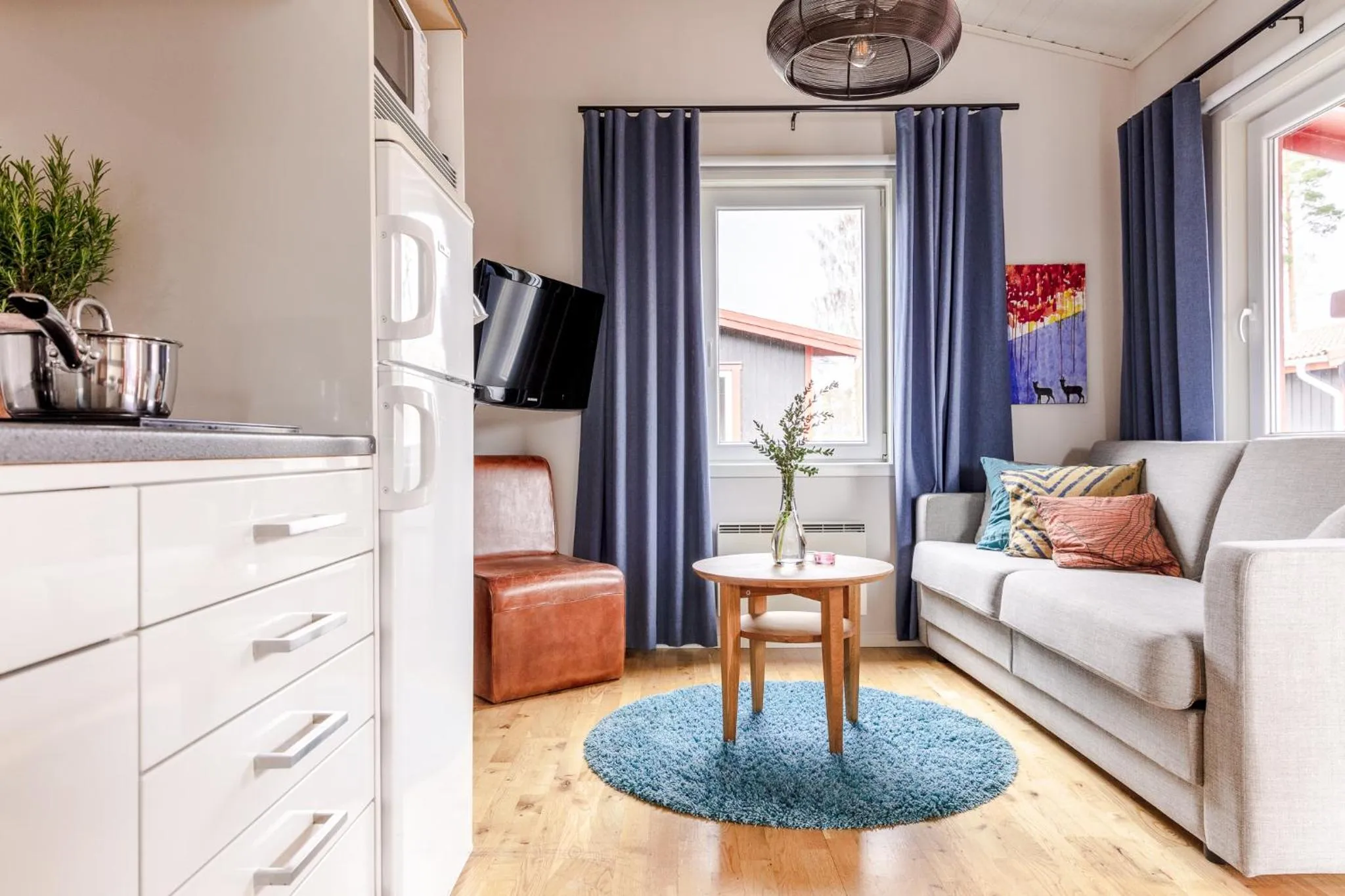 Communal lounge/ TV room in Kronocamping Lidköping