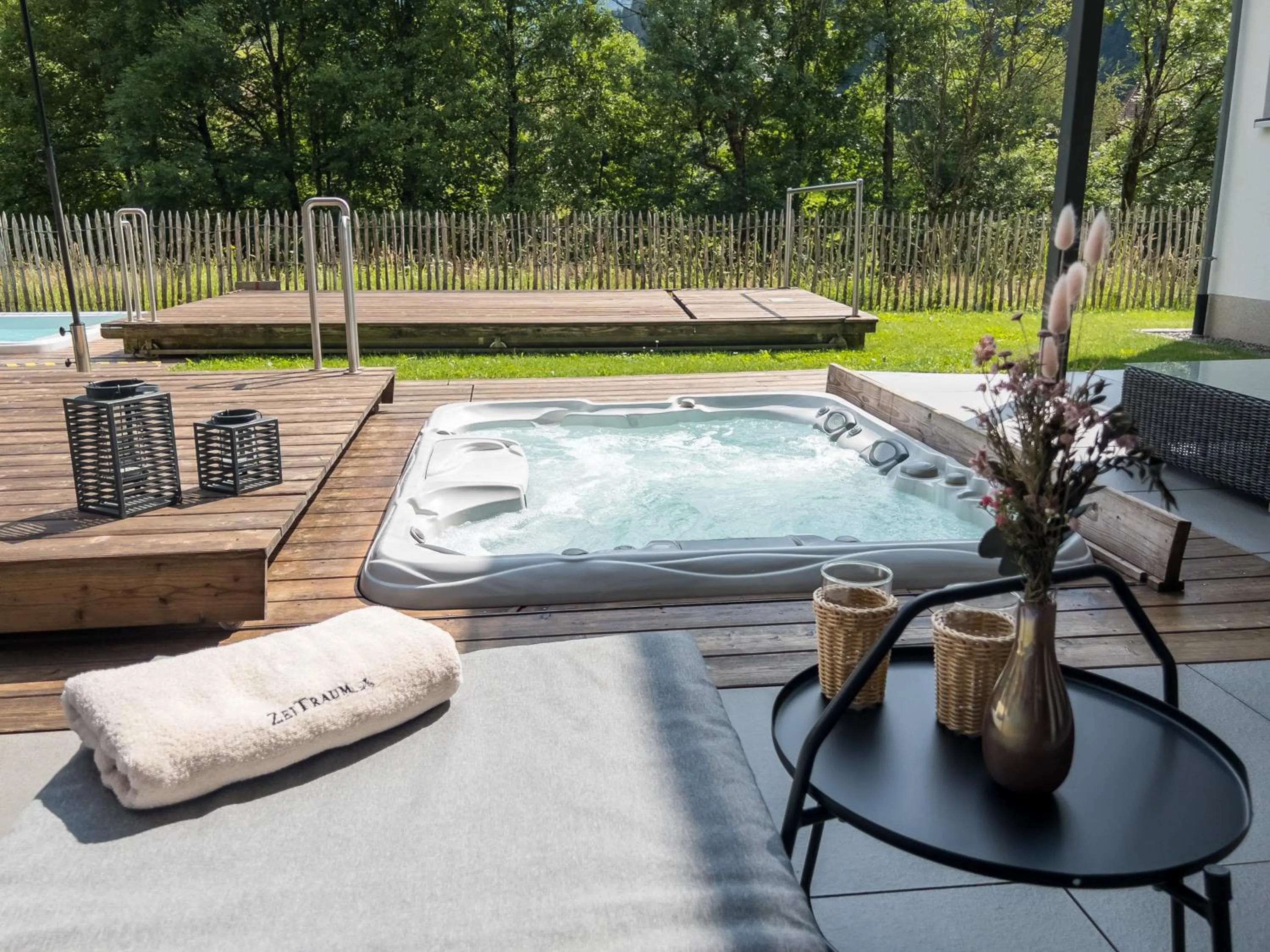 Hot Tub in Ferienwohnung Hohe Stein I Wellnessbereich I Schwarzwald I ZeiTraum