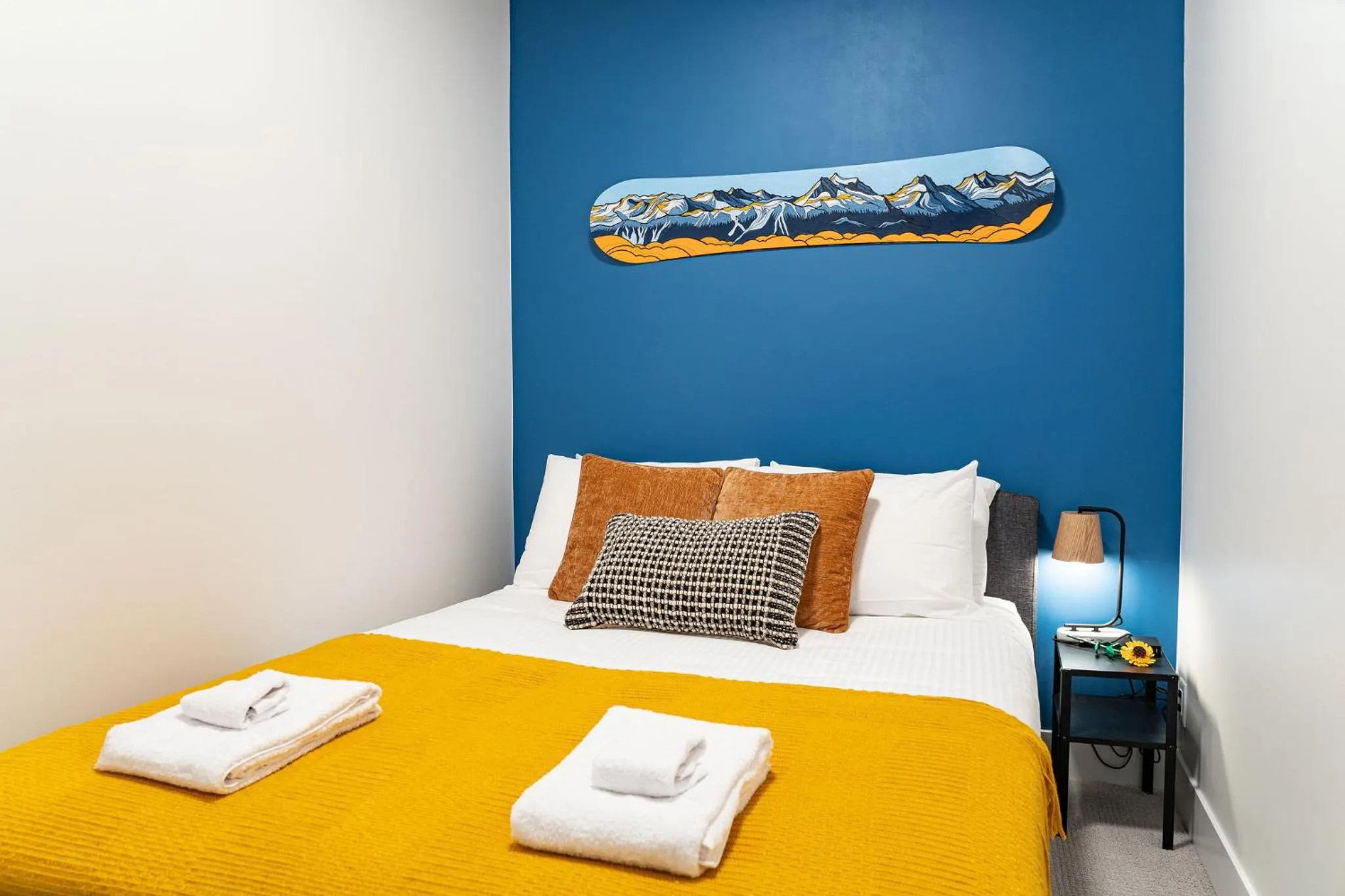 Bed in The Ski Shanty by Revelstoke Vacations