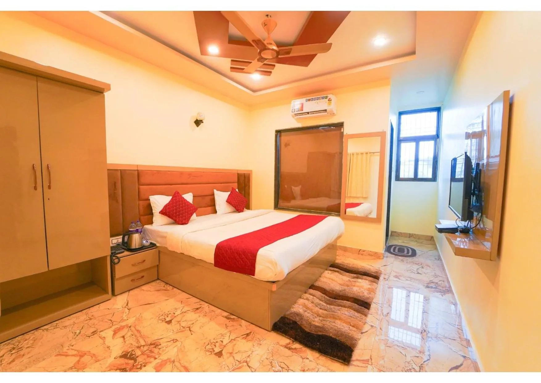 Bed in Saanjh Riverside Resort