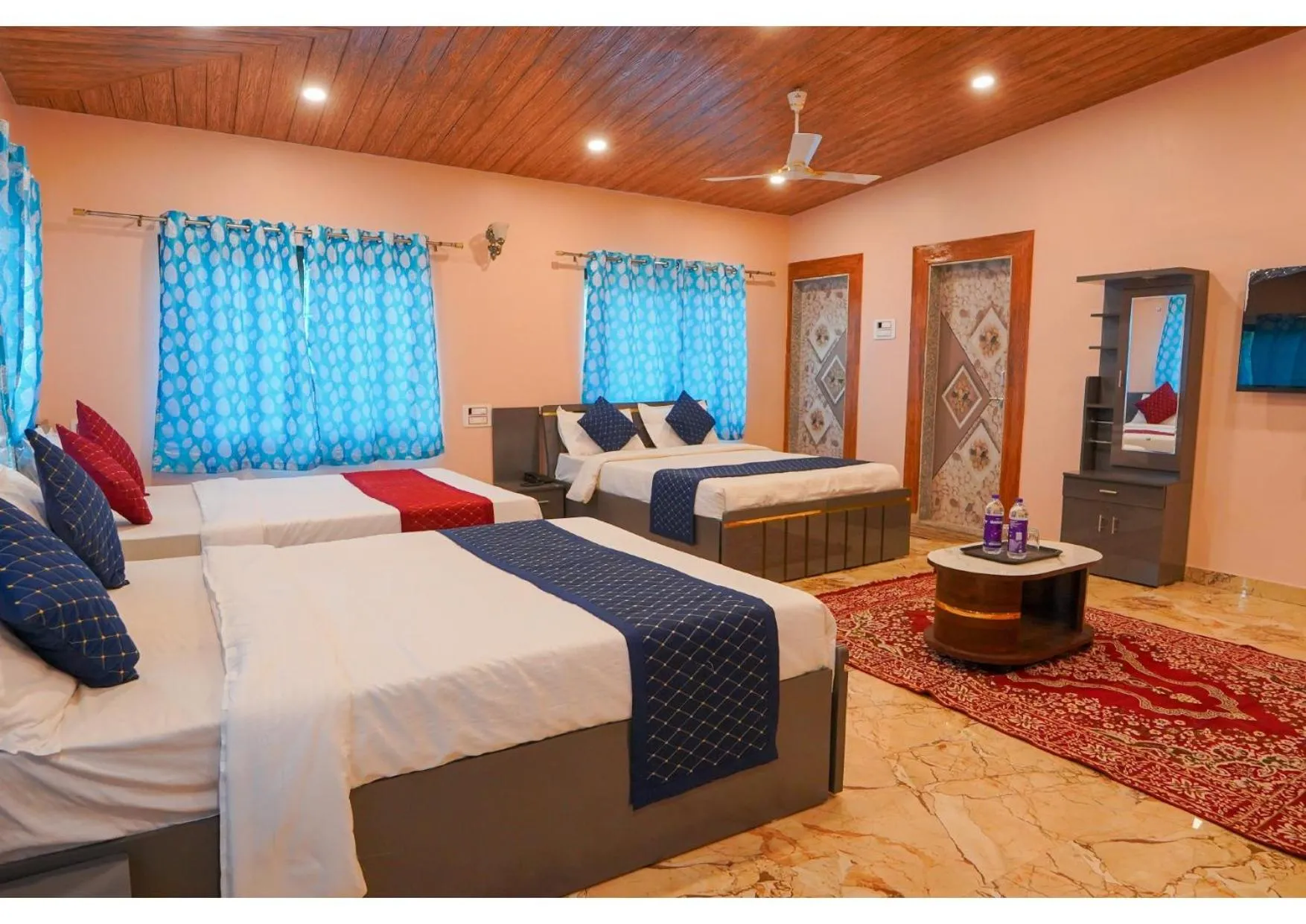 Bed in Saanjh Riverside Resort