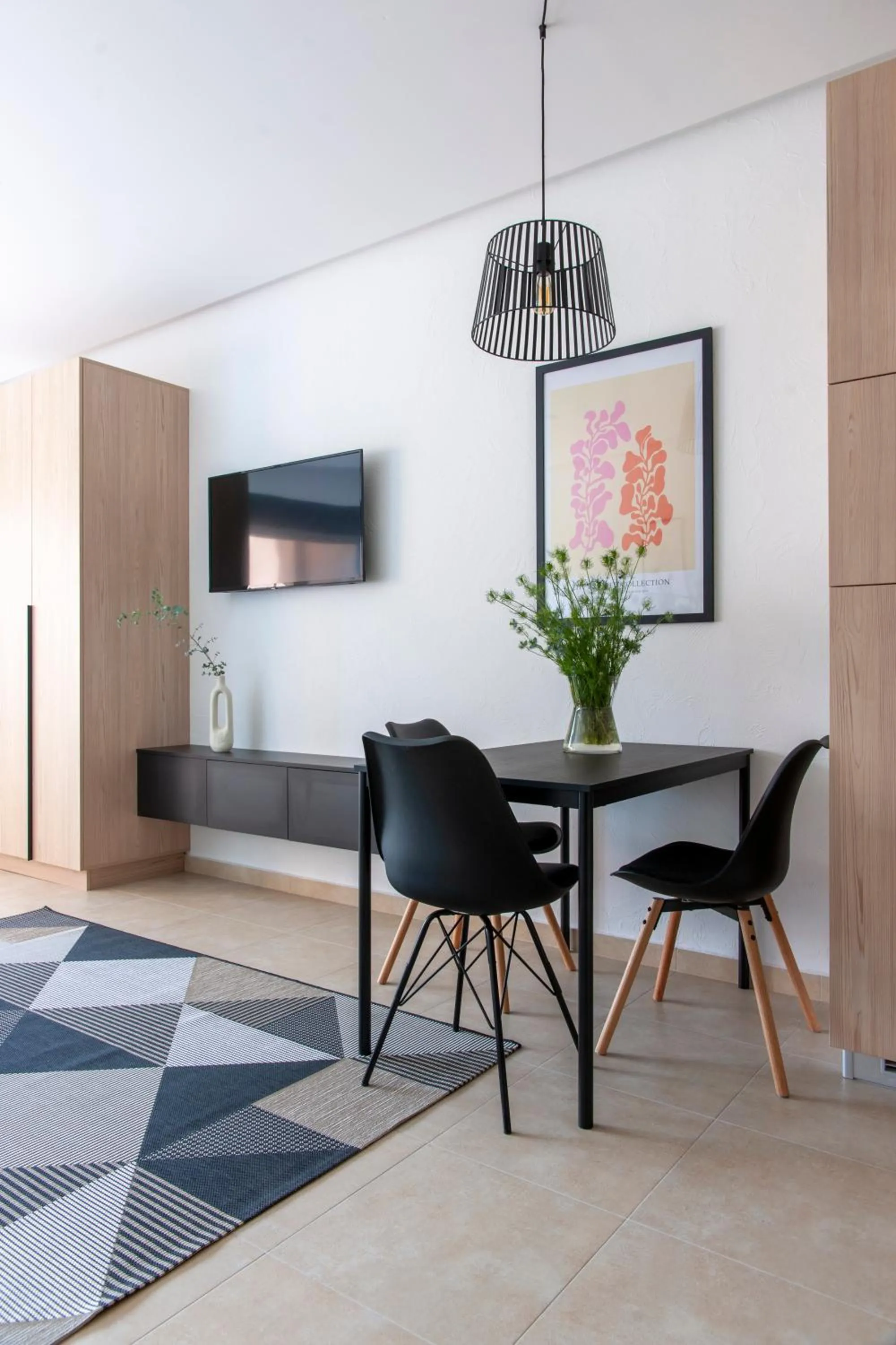 Seating area in Soho Suites