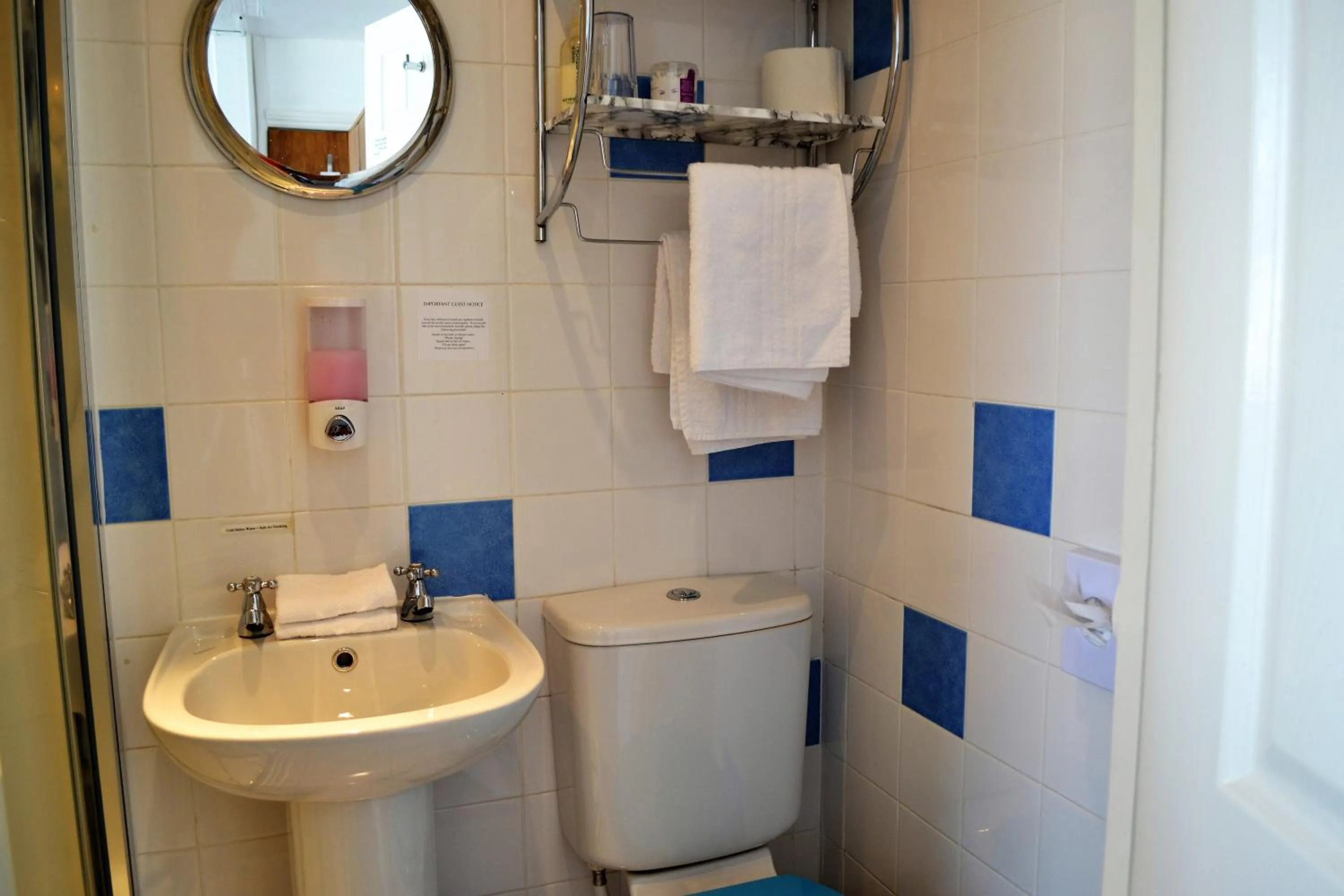Shower in Carrington Guest House