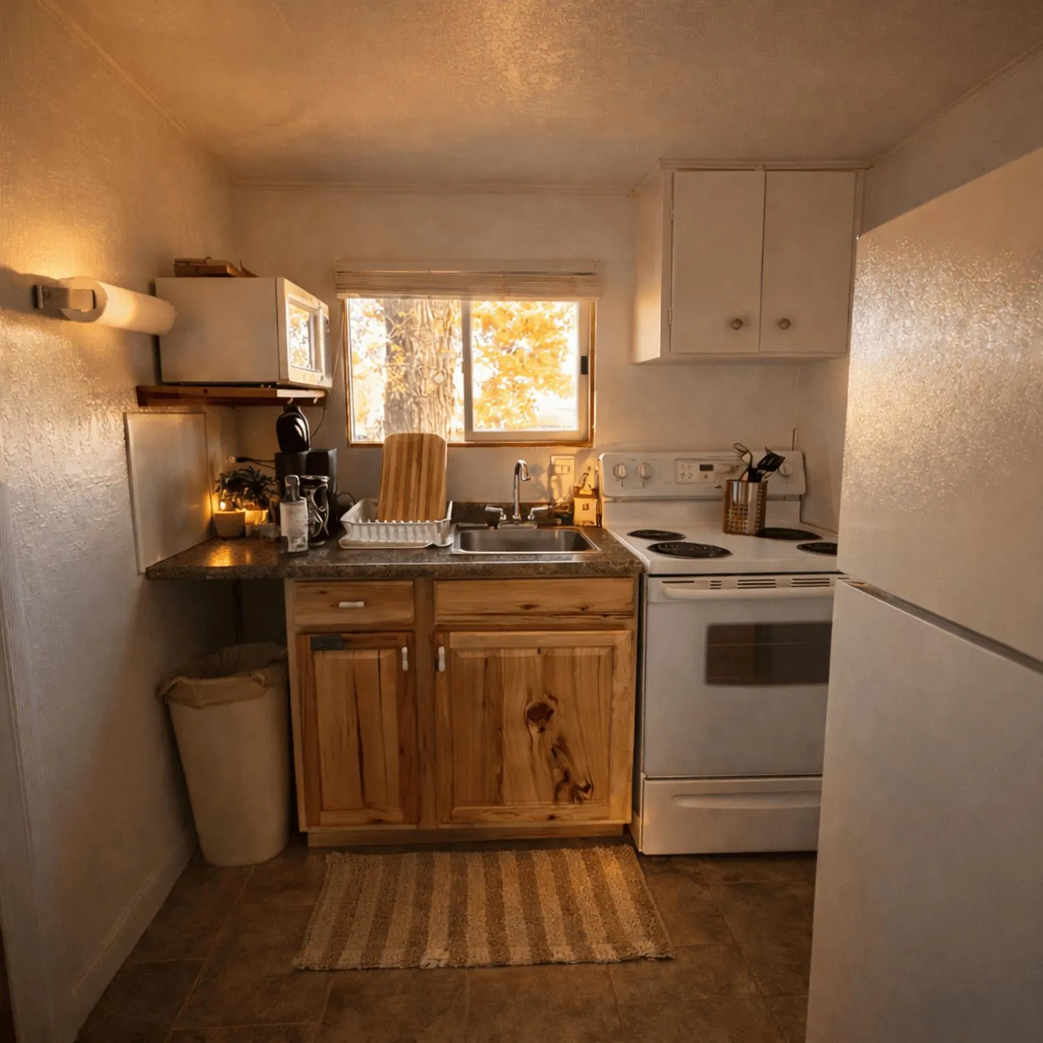 Kitchen or kitchenette in The Amoretti Hotel
