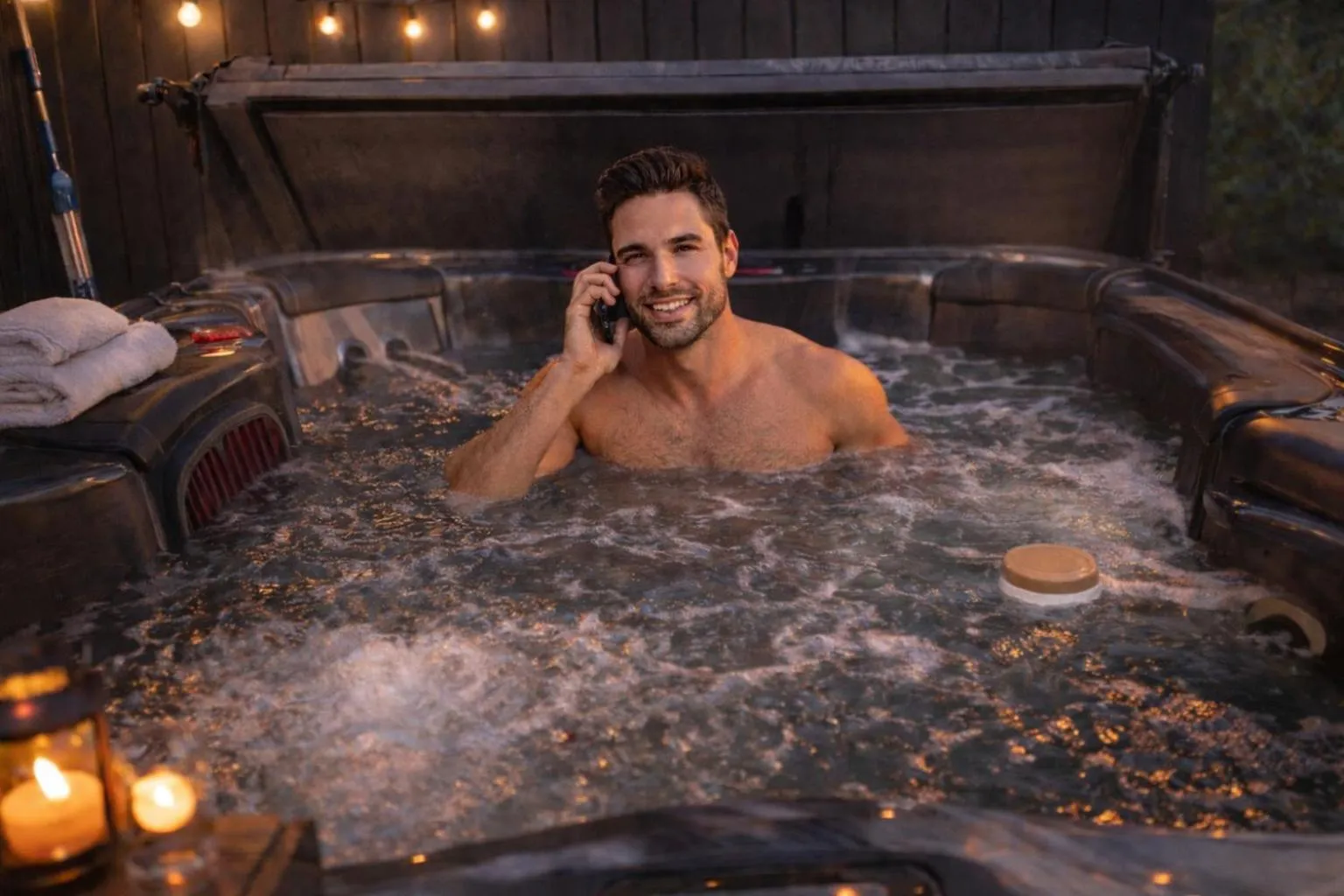 Hot Tub in Chinook Winds Lodge