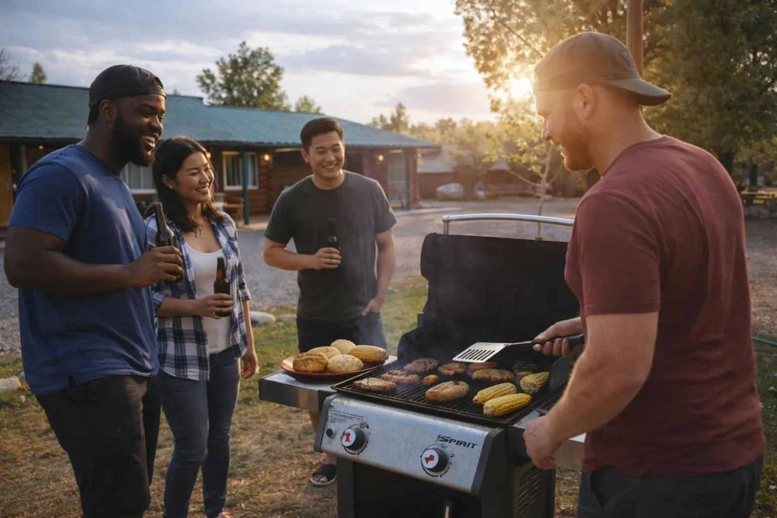 BBQ facilities in Chinook Winds Lodge