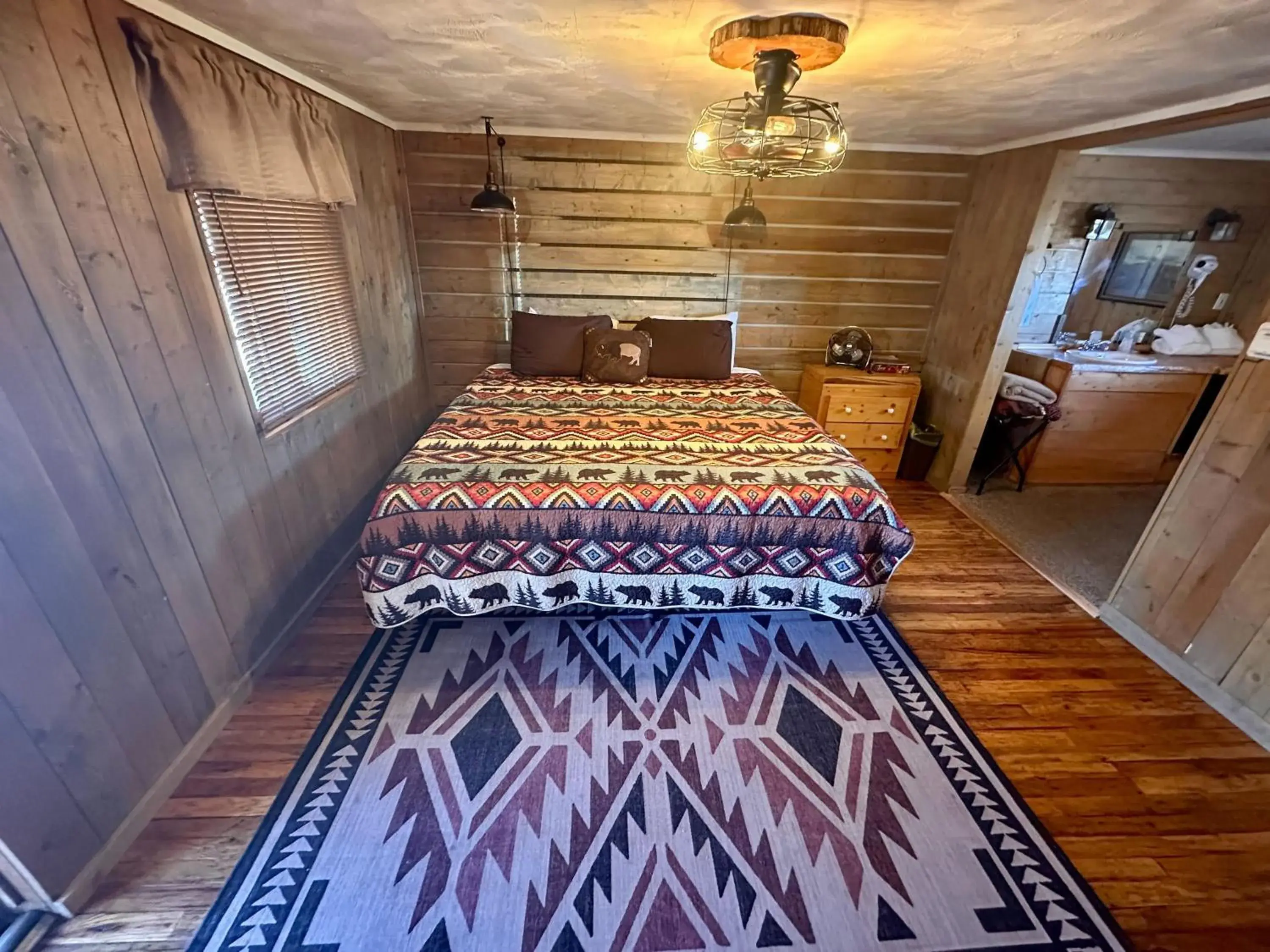 Bed in Chinook Winds Lodge Bed in Chinook Winds Lodge
