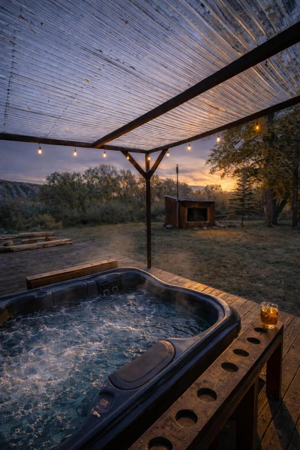 Hot Tub in Chinook Winds Lodge