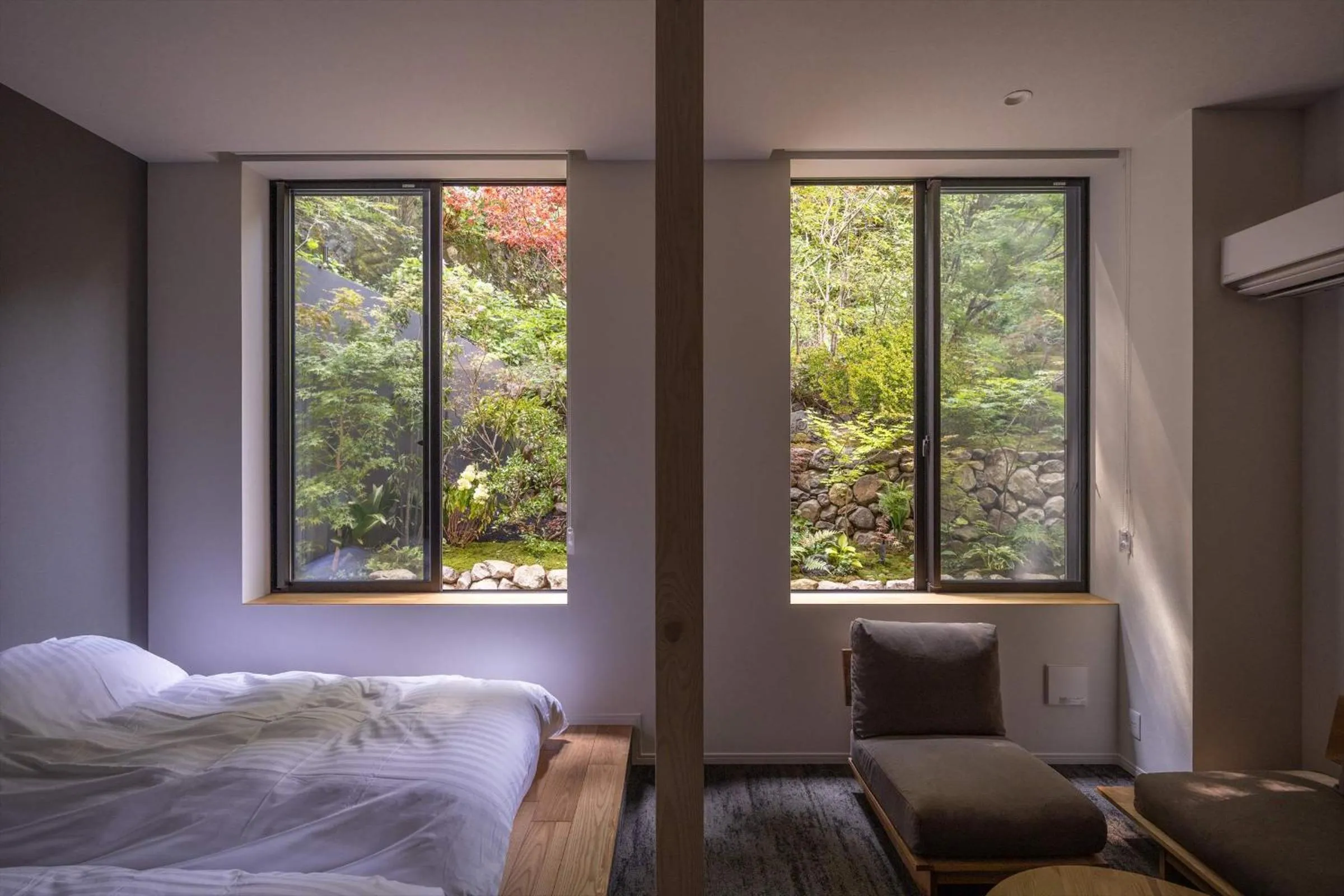 View (from property/room), Bed in Bessho Onsen Midoriya