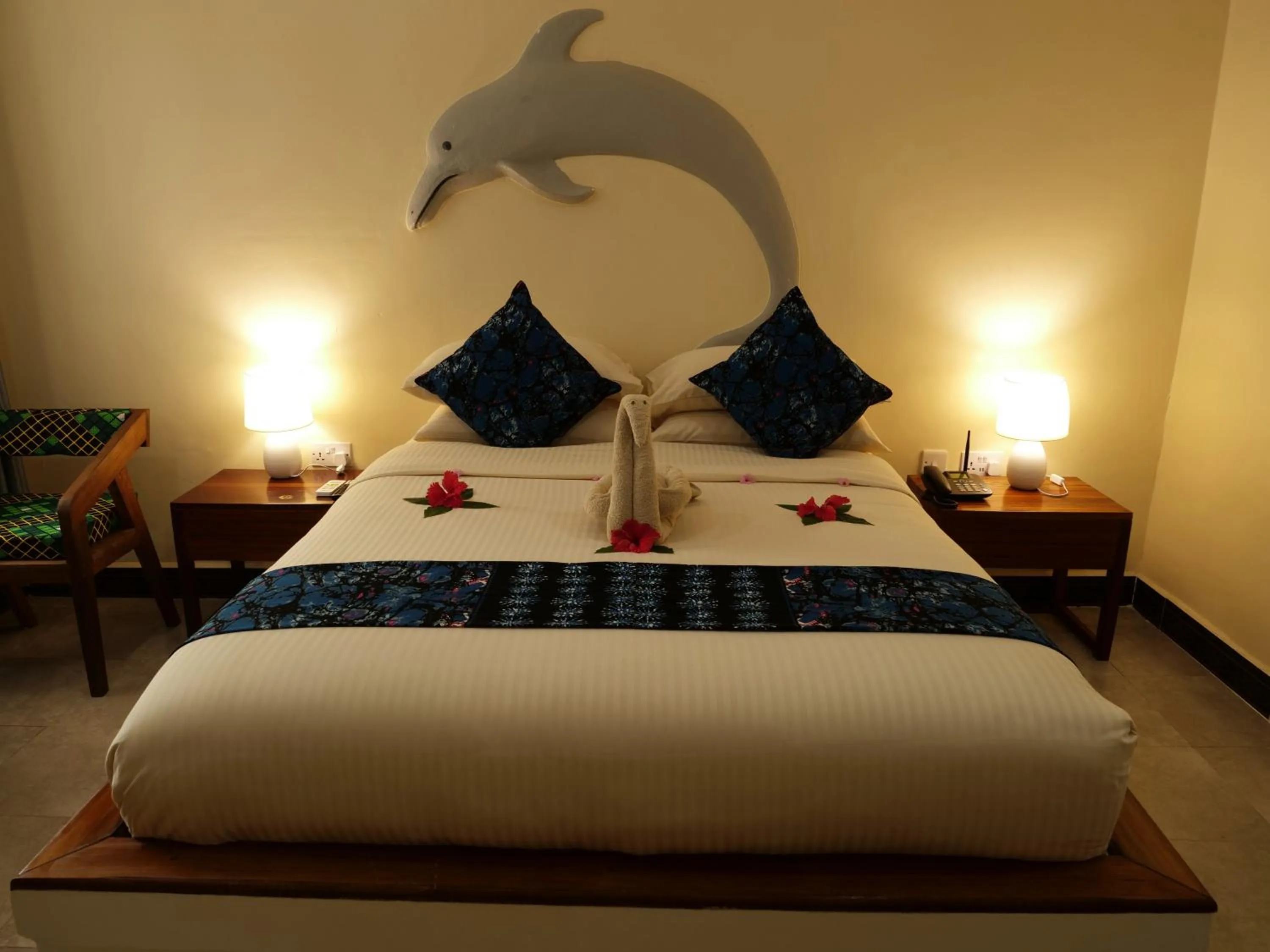 Bed in Double A Nungwi Beach Hotel