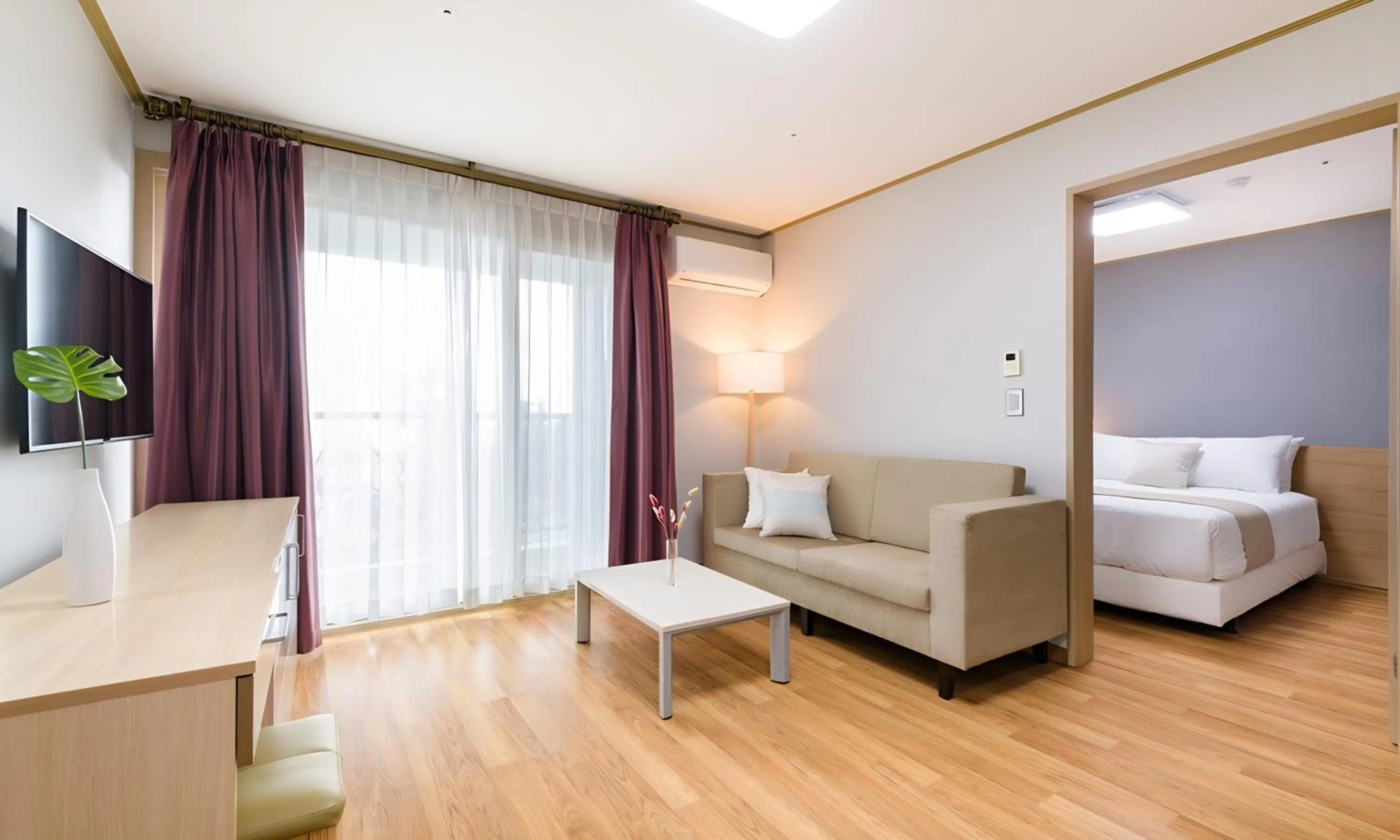 Bed in Seogwipo Worldcup Resort