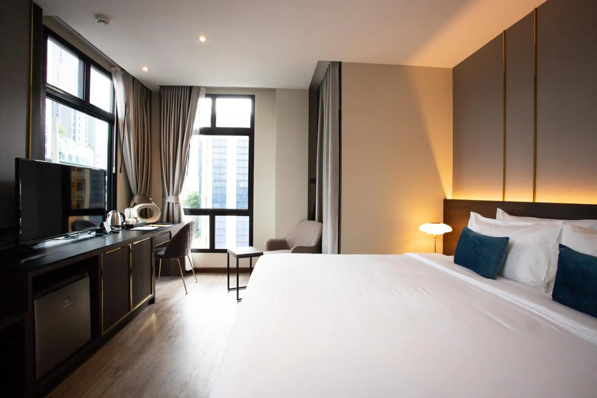 Bed in SAM E Hotel Bangkok Sathorn