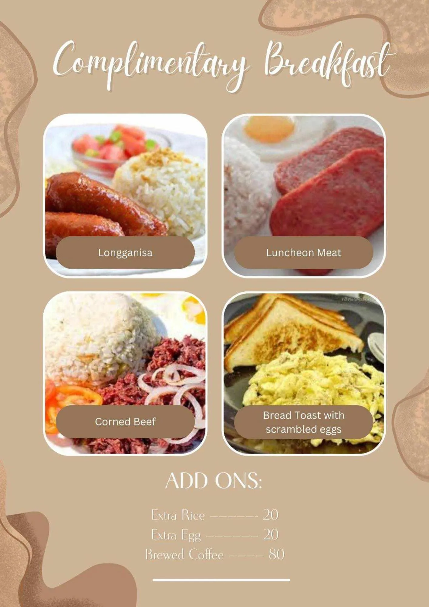 Breakfast in Casay Beach Huts by HiveRooms