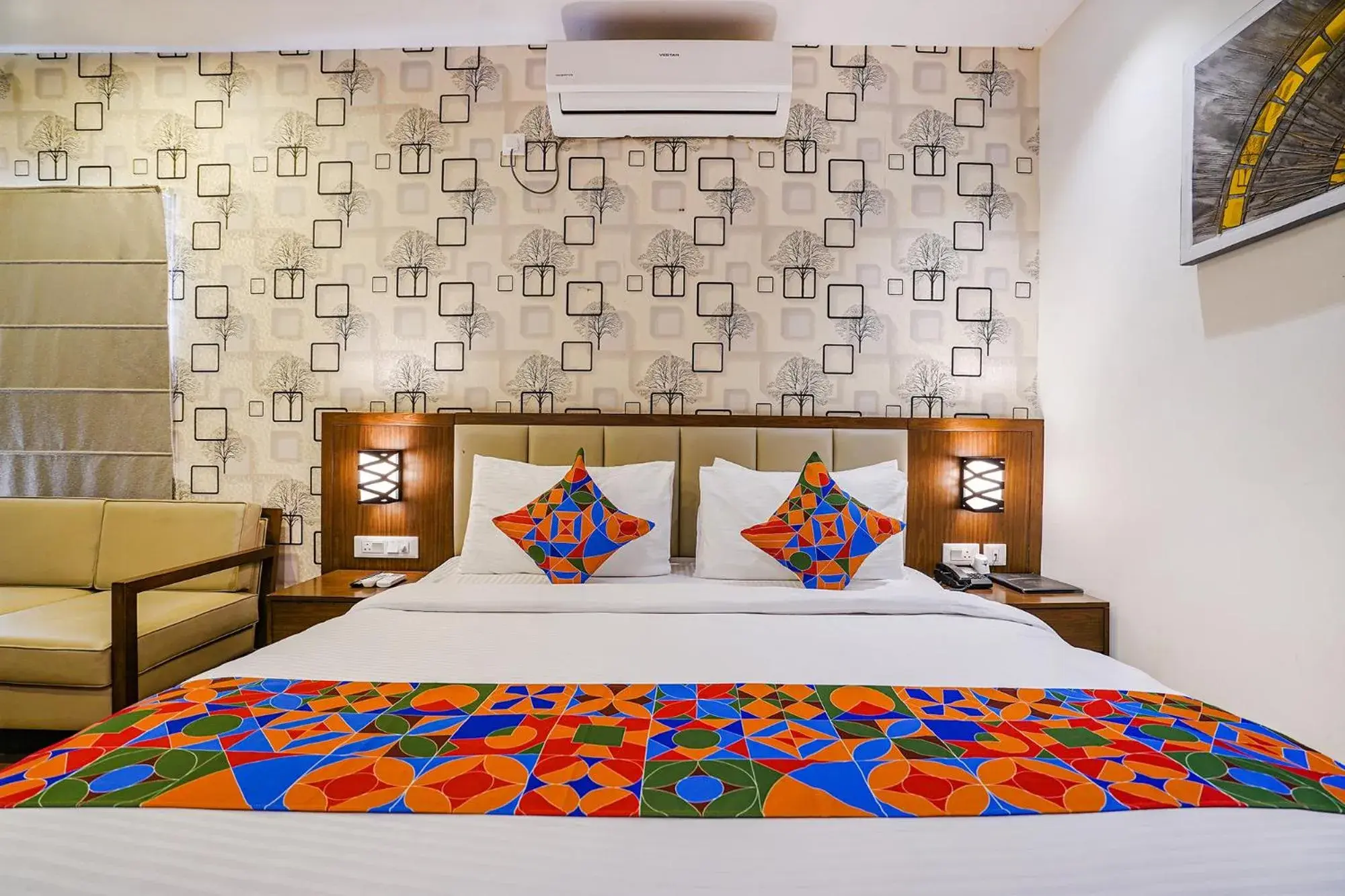Bed in FabHotel Prime D Dev - Nr Vijayawada Club Bed in FabHotel Prime D Dev - Nr Vijayawada Club