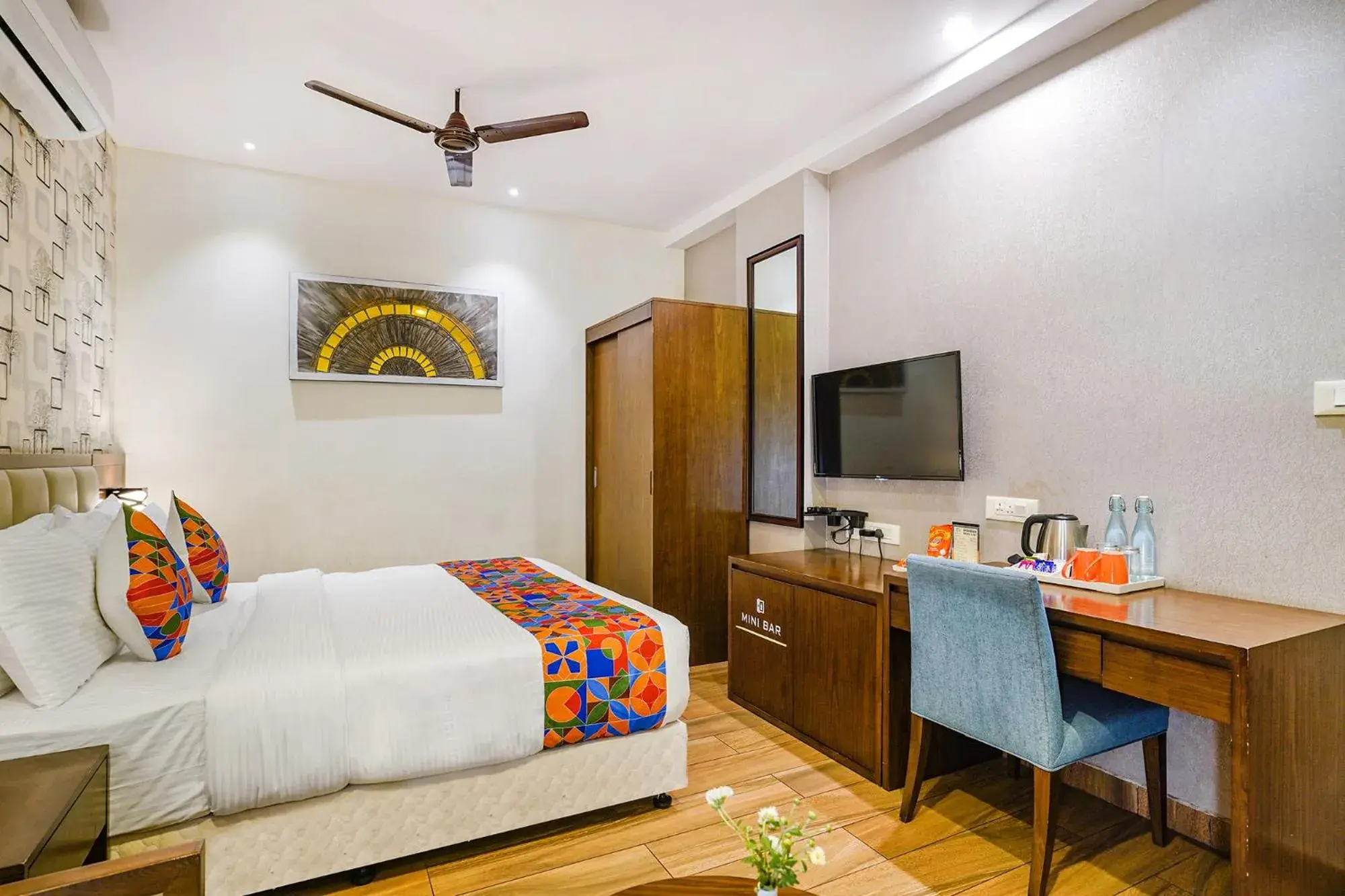 Bed in FabHotel Prime D Dev - Nr Vijayawada Club Bed in FabHotel Prime D Dev - Nr Vijayawada Club
