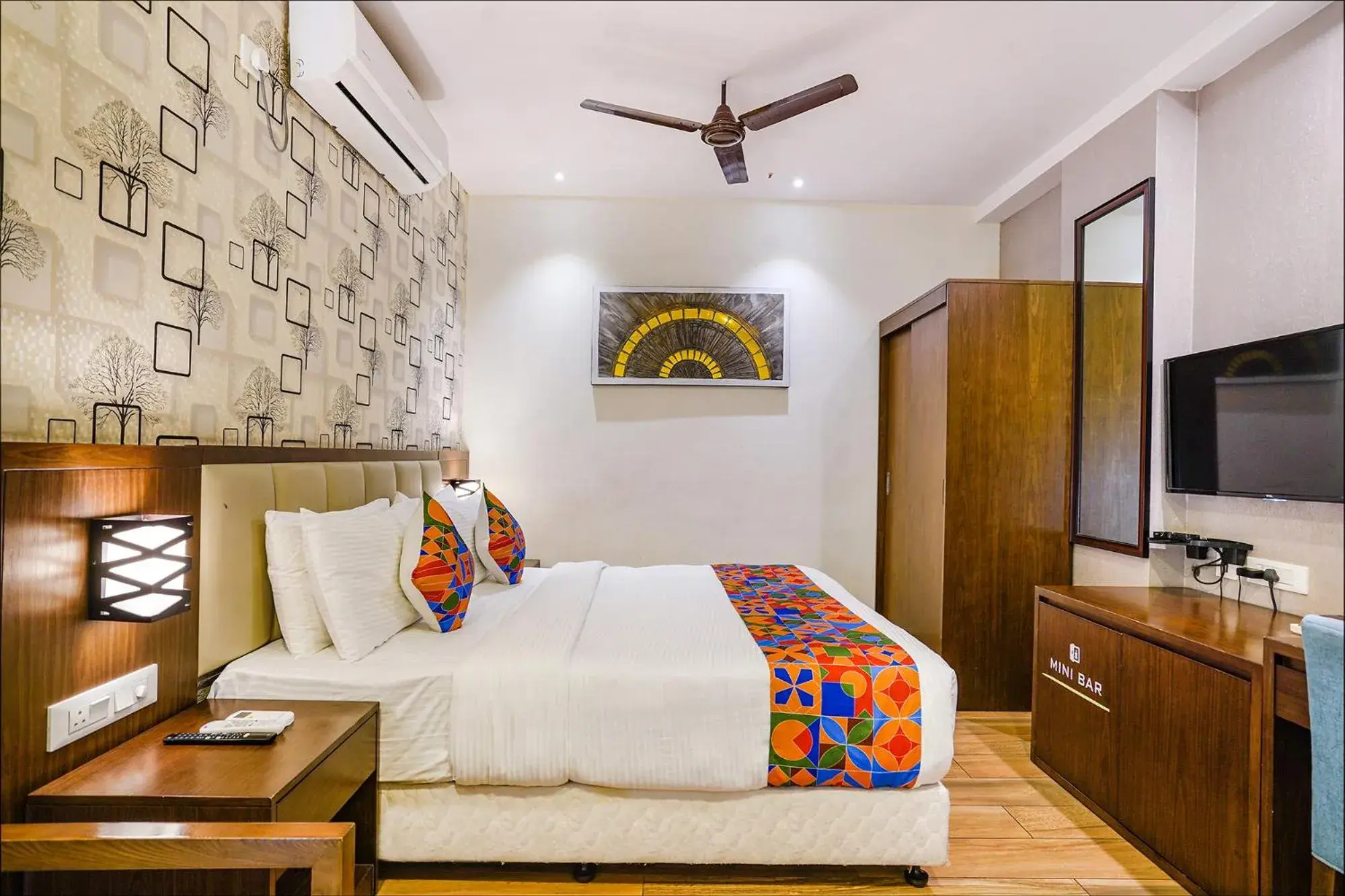 Bed in FabHotel Prime D Dev - Nr Vijayawada Club Bed in FabHotel Prime D Dev - Nr Vijayawada Club