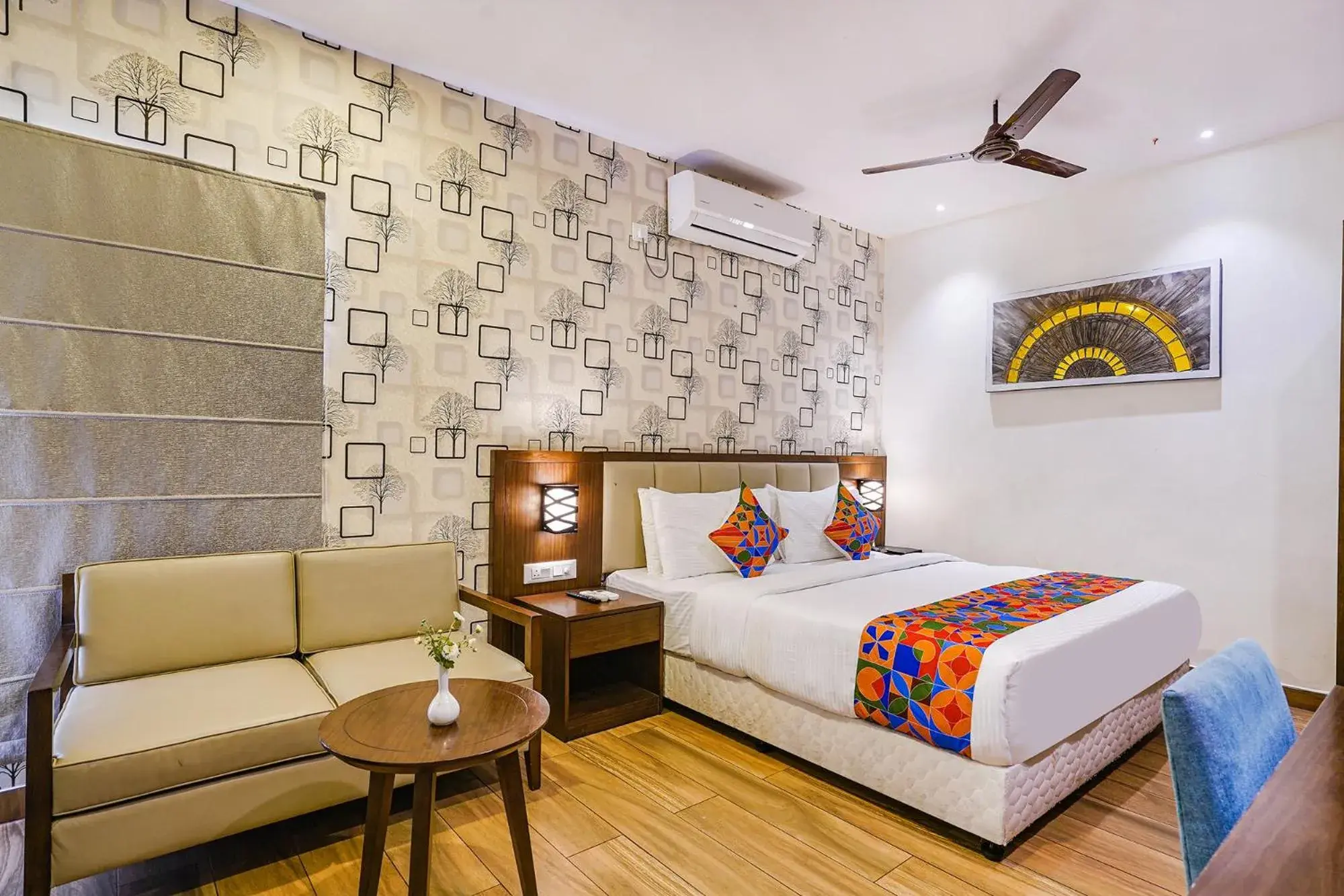 Bed in FabHotel Prime D Dev - Nr Vijayawada Club Bed in FabHotel Prime D Dev - Nr Vijayawada Club