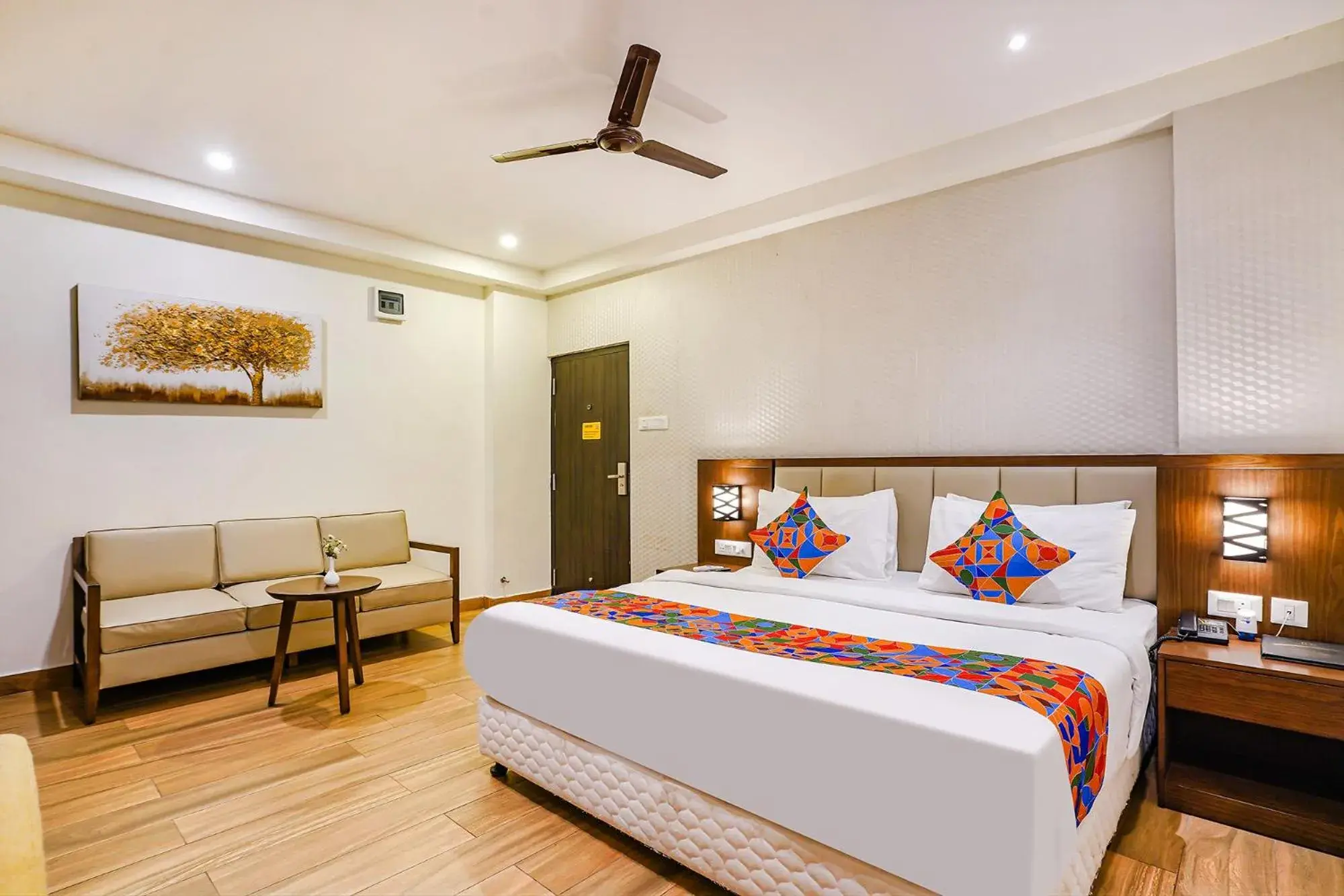 Bed in FabHotel Prime D Dev - Nr Vijayawada Club Bed in FabHotel Prime D Dev - Nr Vijayawada Club