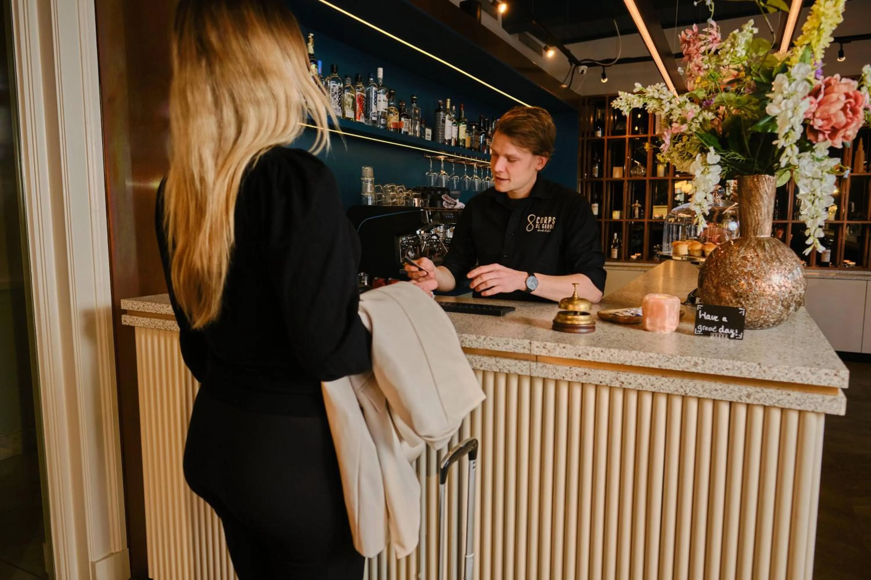 Lobby or reception in Hotel Corps de Garde