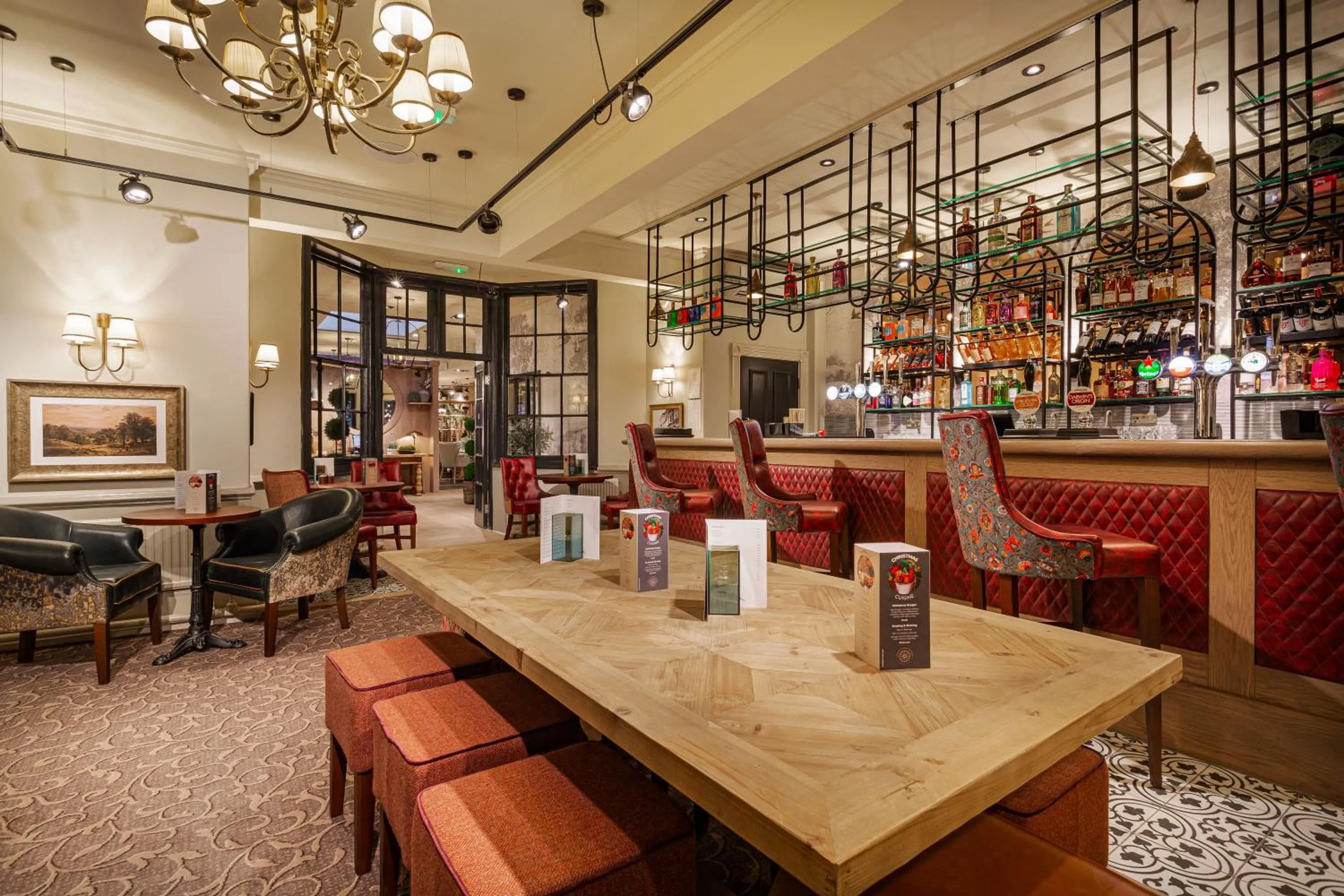 Lounge or bar in The Wynnstay Hotel, Oswestry, Shropshire - The Coaching Inn Group