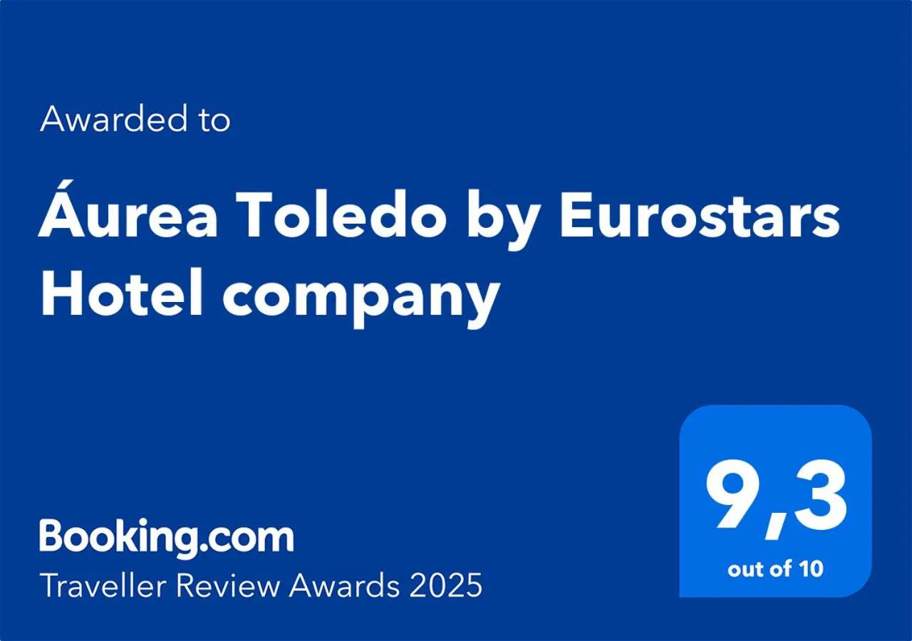 Certificate/Award in Áurea Toledo by Eurostars Hotel company