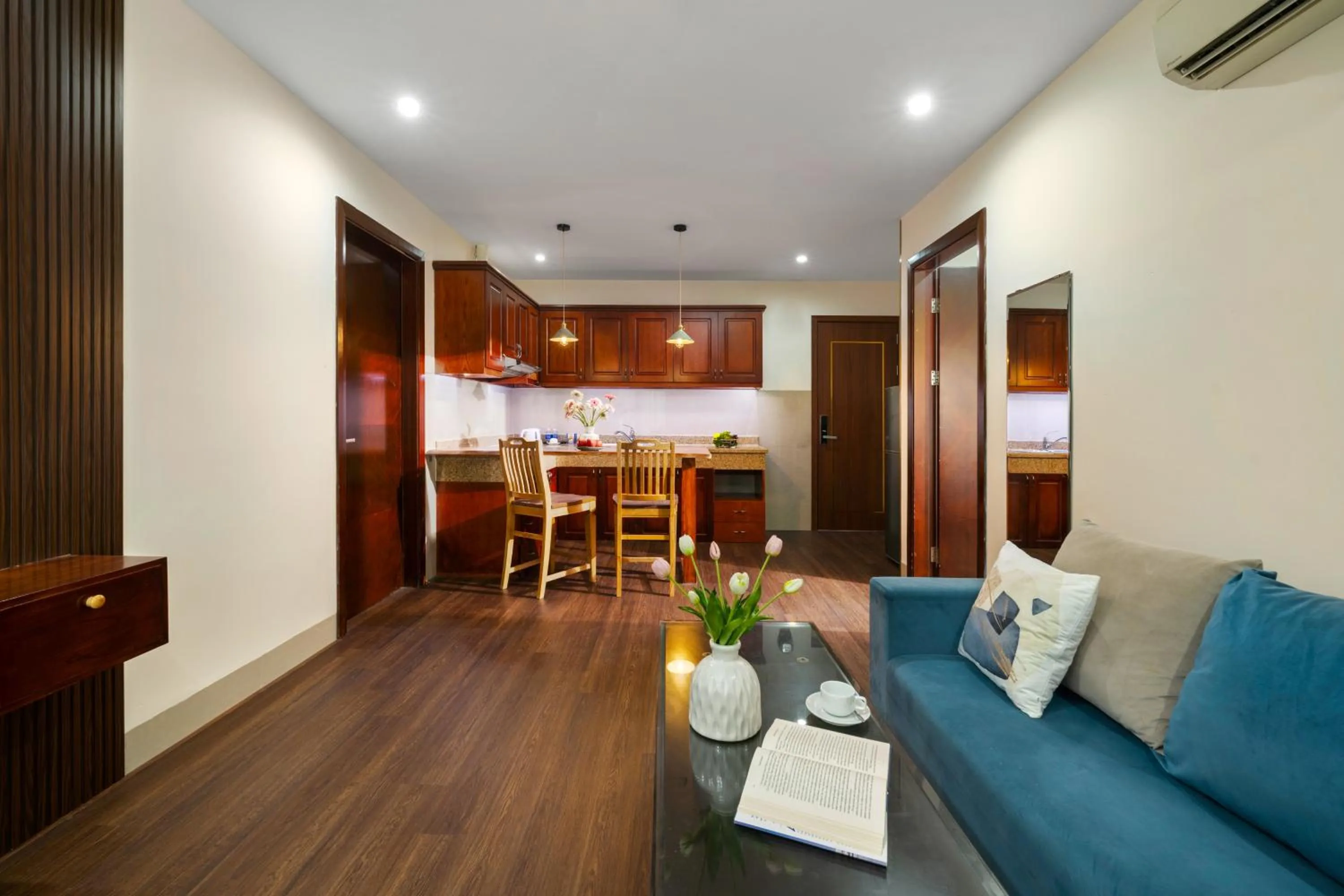 Kitchen or kitchenette in SeaFront Hotel DaNang