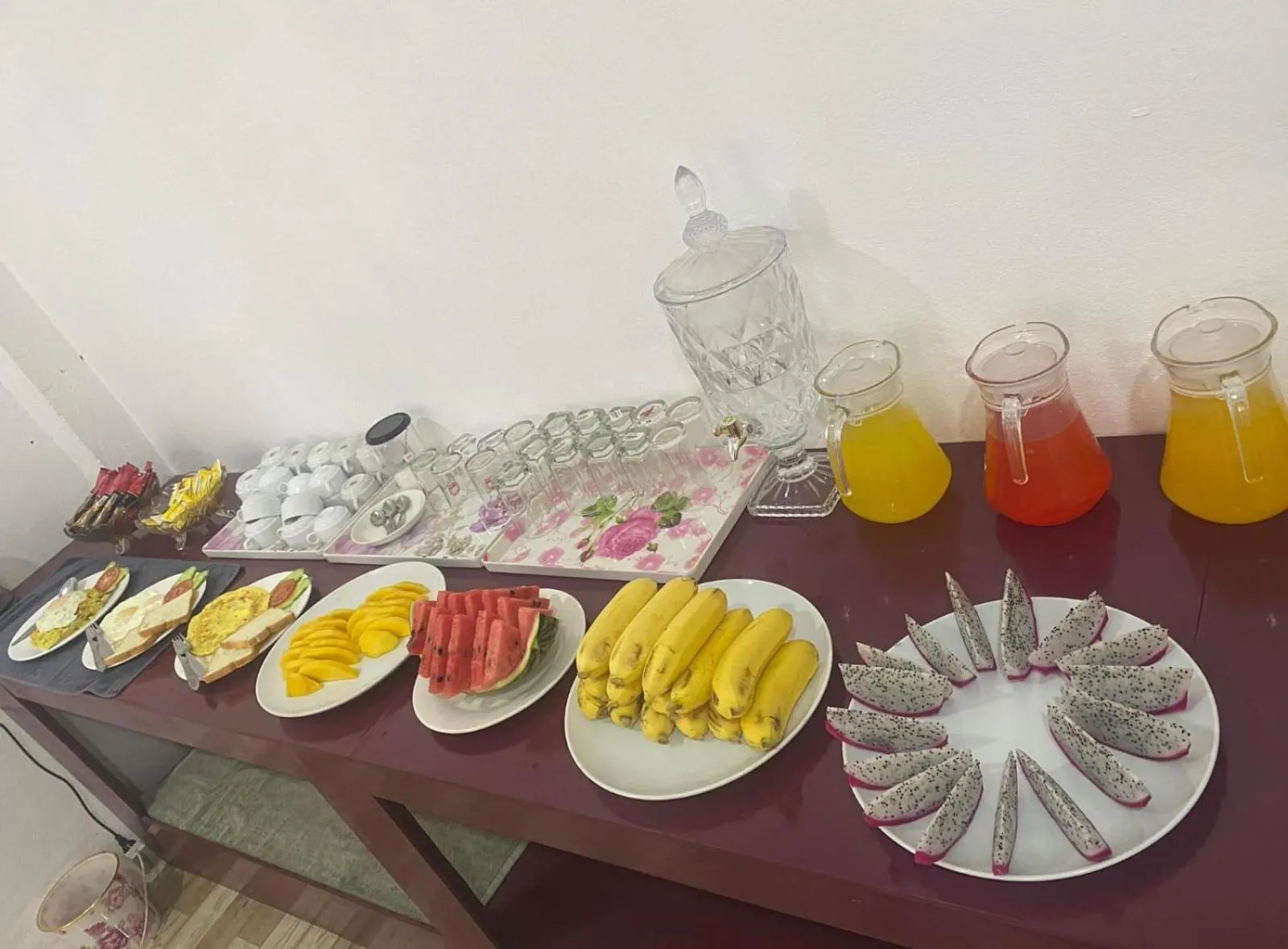 Breakfast in Vang Vieng Victory Hostel