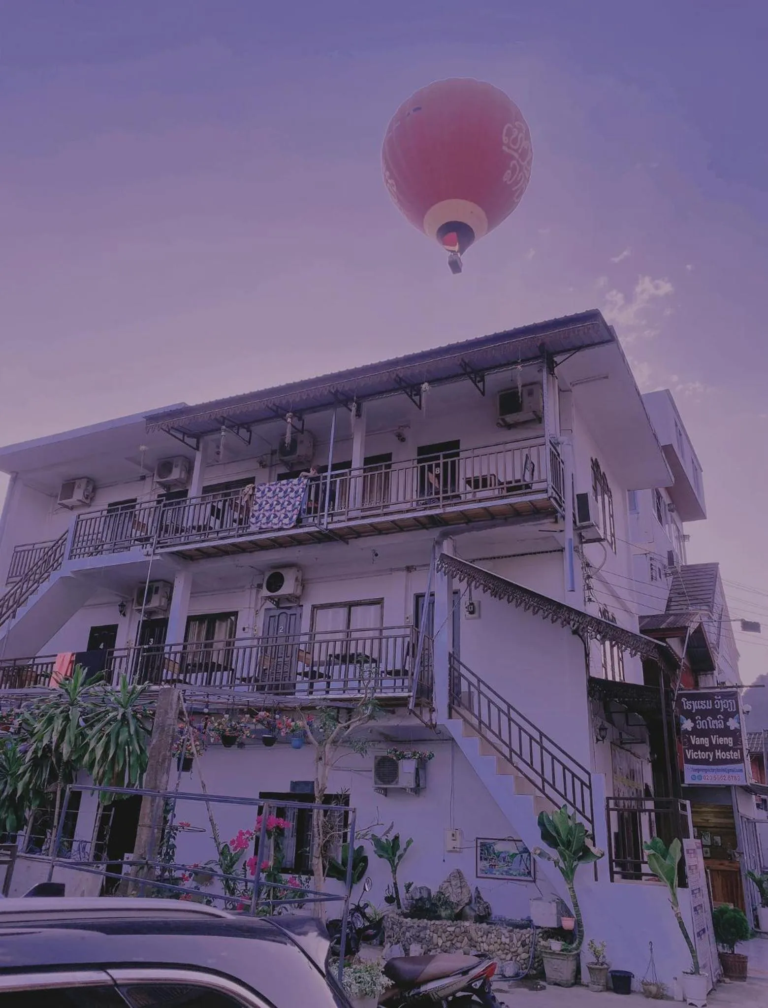 Property building in Vang Vieng Victory Hostel