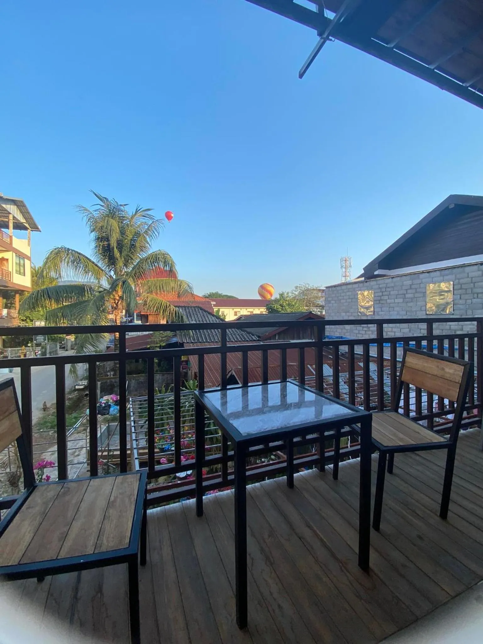 Balcony/Terrace in Vang Vieng Victory Hostel
