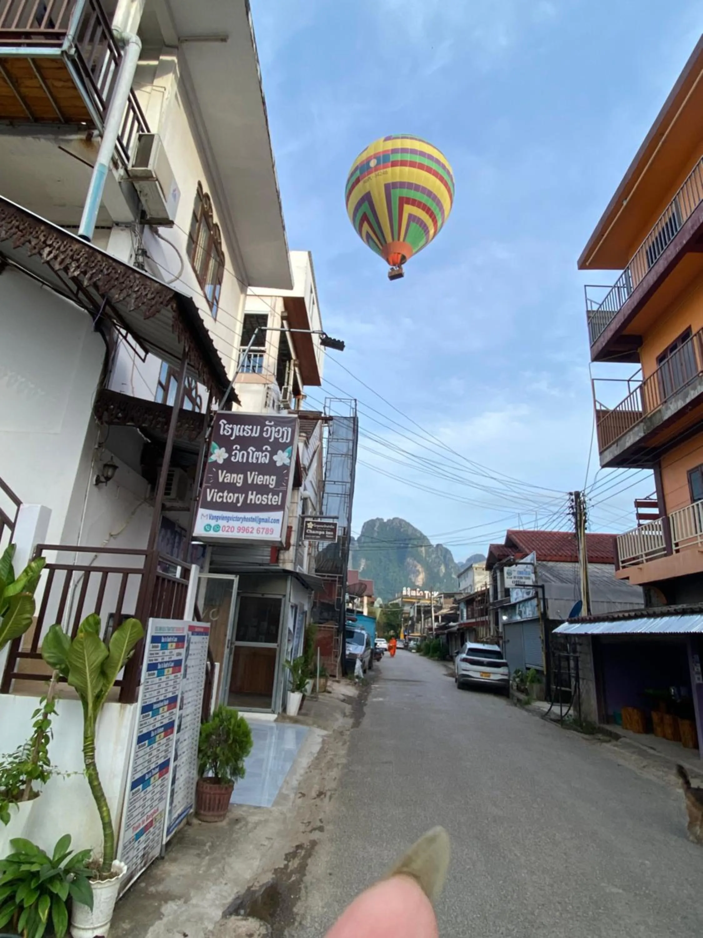 Neighbourhood in Vang Vieng Victory Hostel