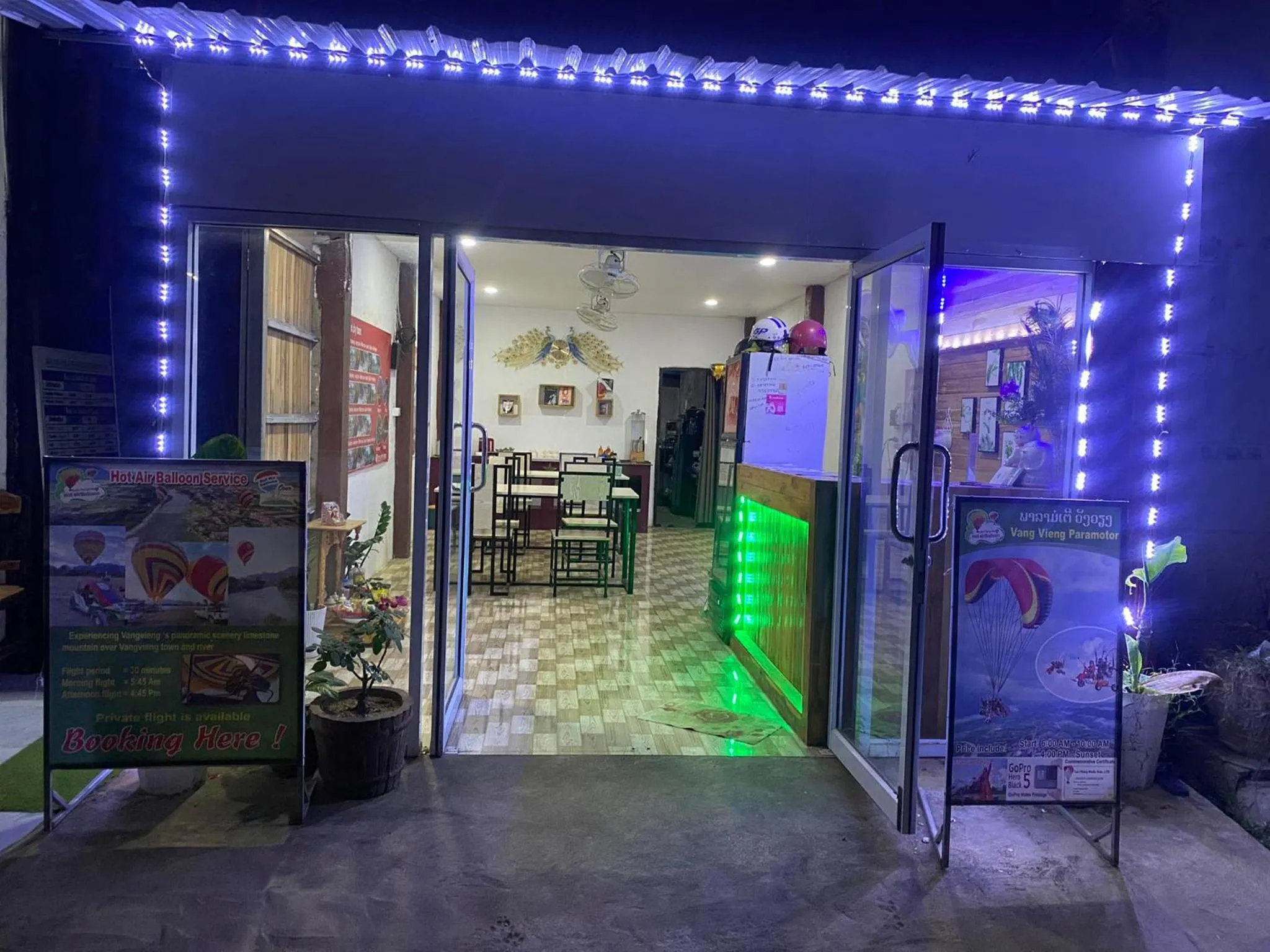 Restaurant/places to eat in Vang Vieng Victory Hostel