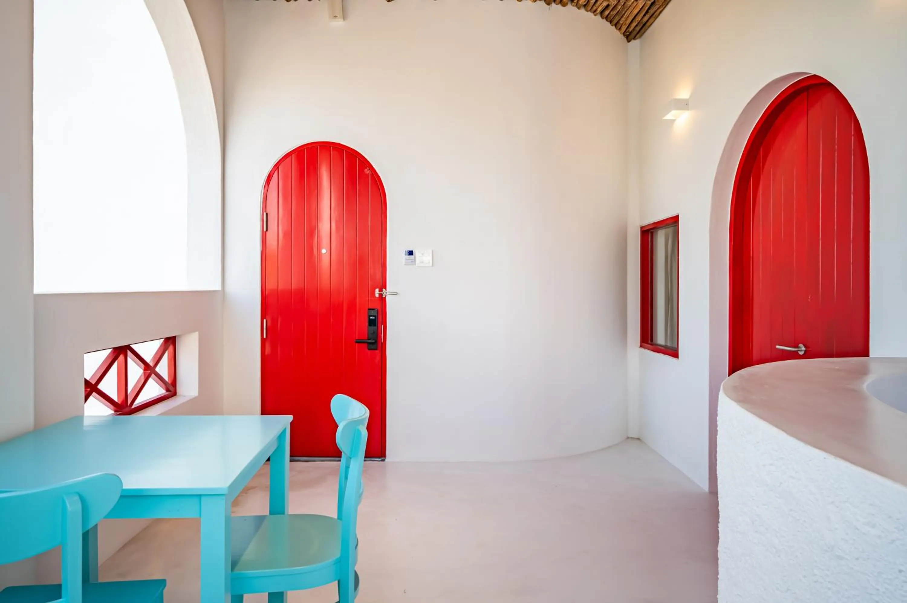 Seating area in Happiness Hotel