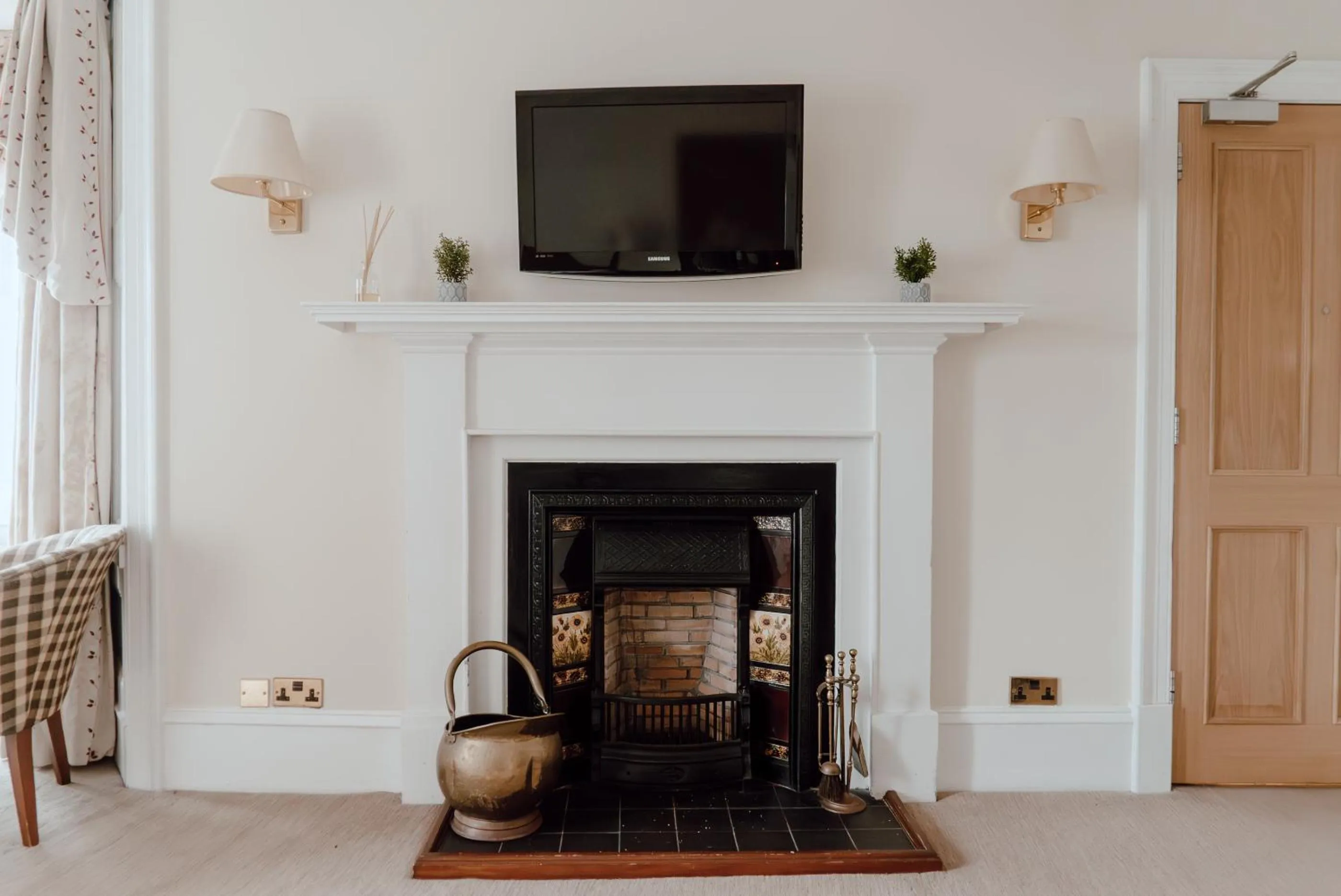 fireplace in Royal Hotel