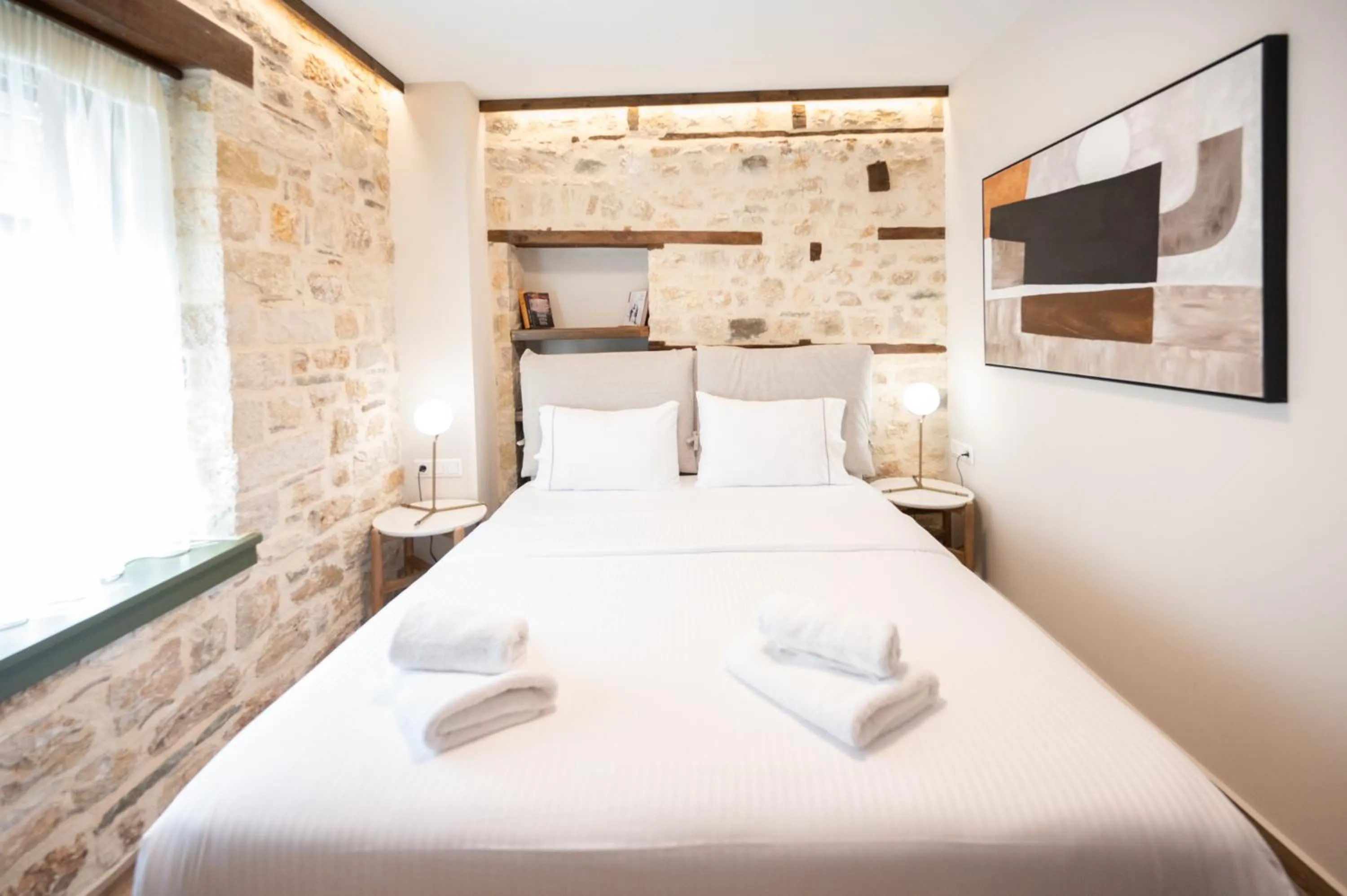 Bed in Bodrum Suites