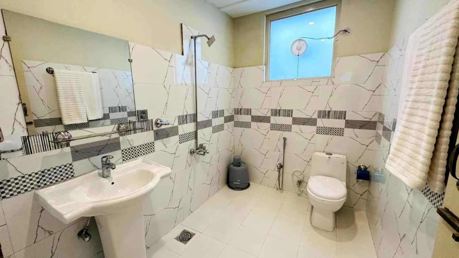 Shower in Desert One Hotel Skardu