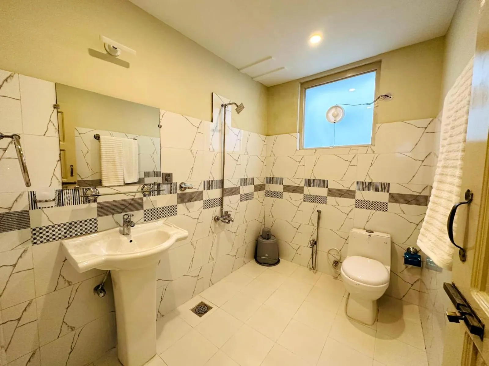 Shower in Desert One Hotel Skardu