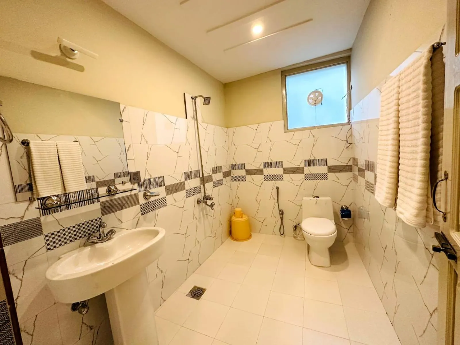 Shower in Desert One Hotel Skardu