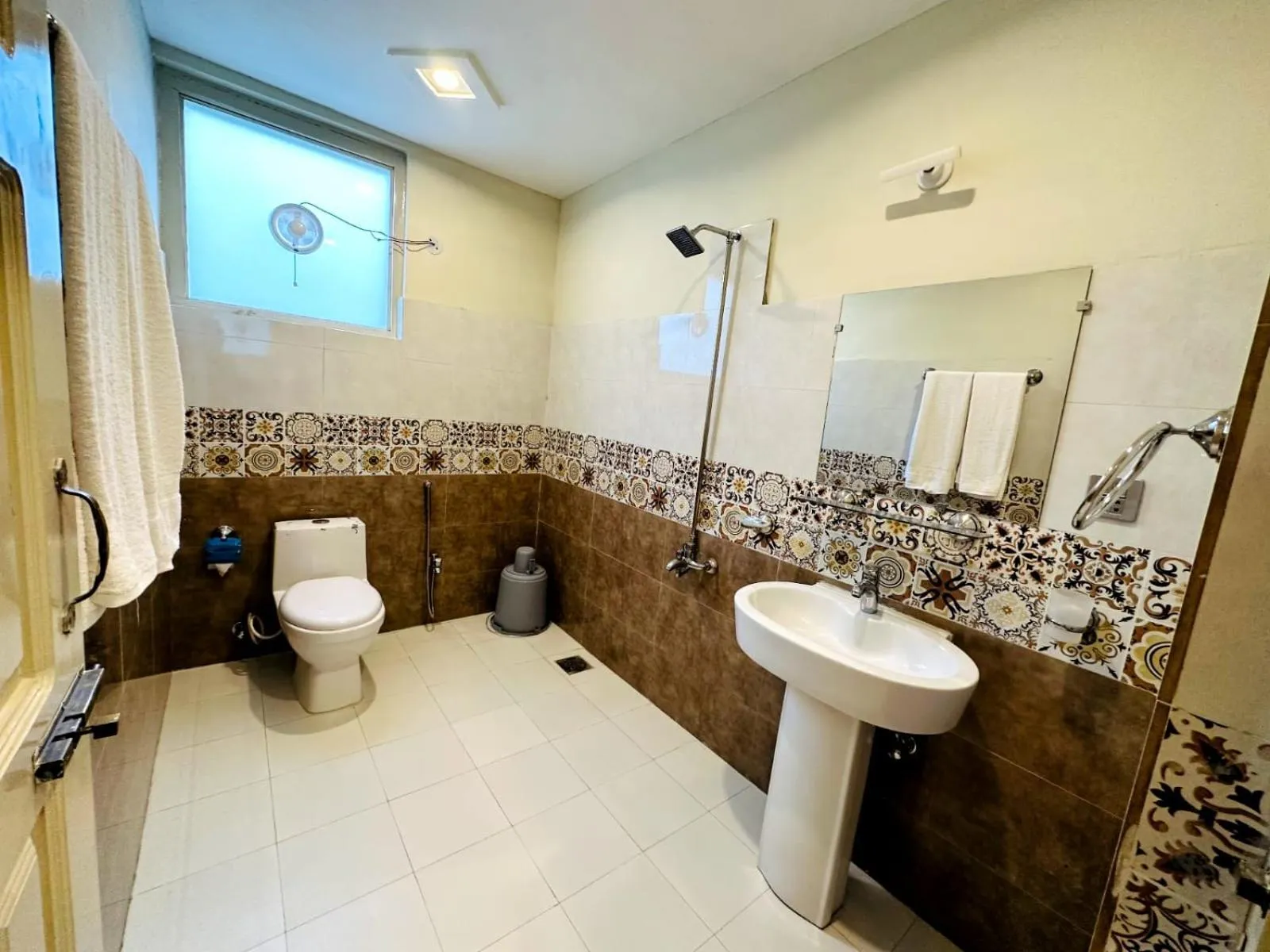 Shower in Desert One Hotel Skardu