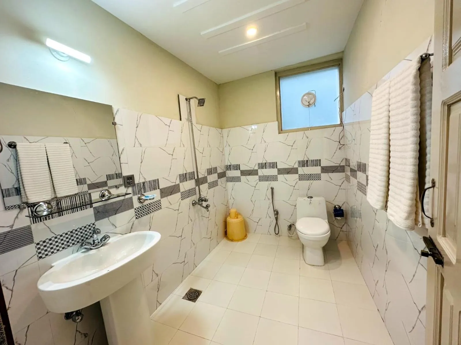 Shower in Desert One Hotel Skardu