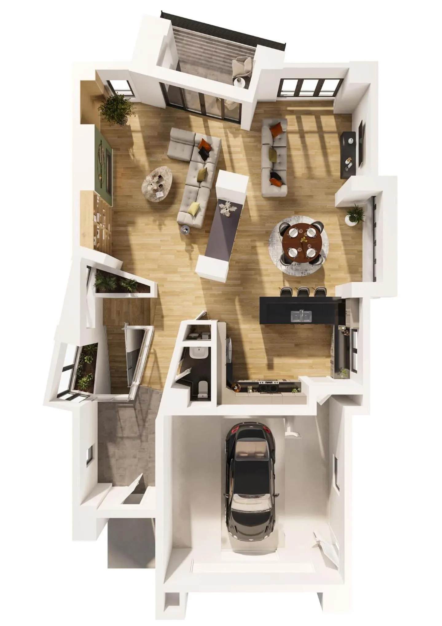 Floor plan in Luxurious Hillside Home wAC & Gorgeous SF Views!