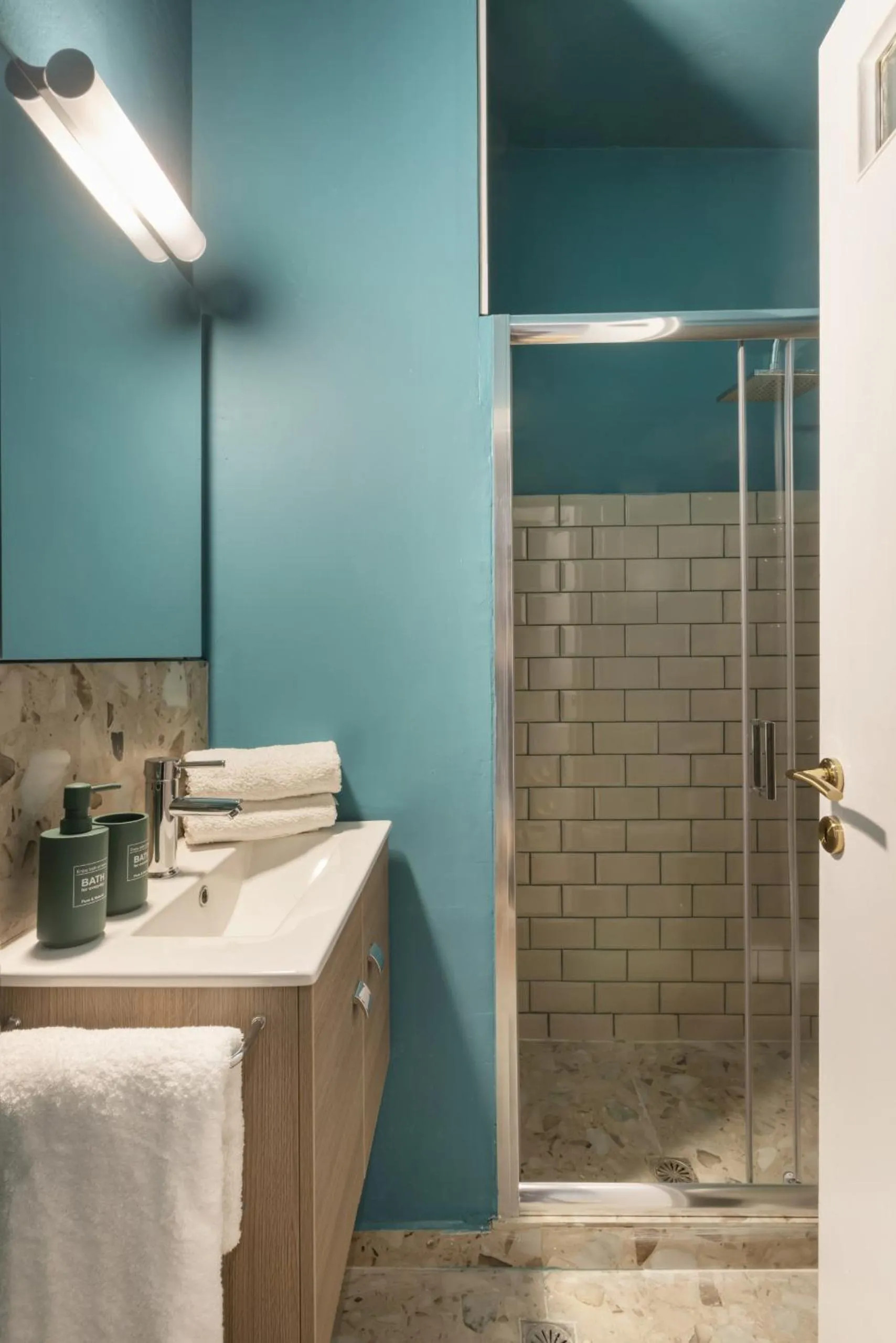 Bathroom in AnapironPolemou5 - Elegance meets charm in a posh