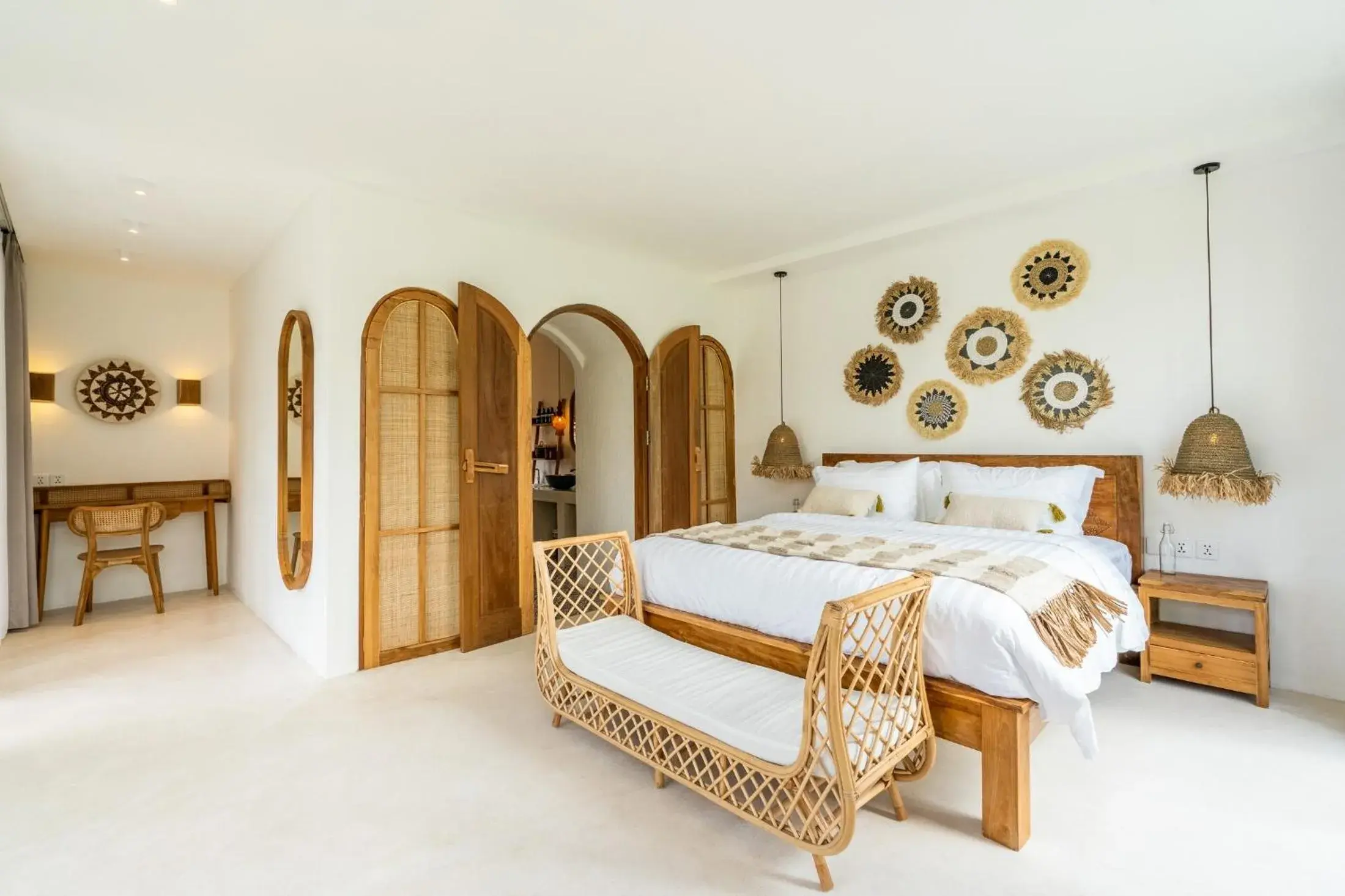 Bed in Elegant Tembaga by EVDEkimi Villa - A Modern Home with Panoramic Views and Pool Bed in Elegant Tembaga by EVDEkimi Villa - A Modern Home with Panoramic Views and Pool