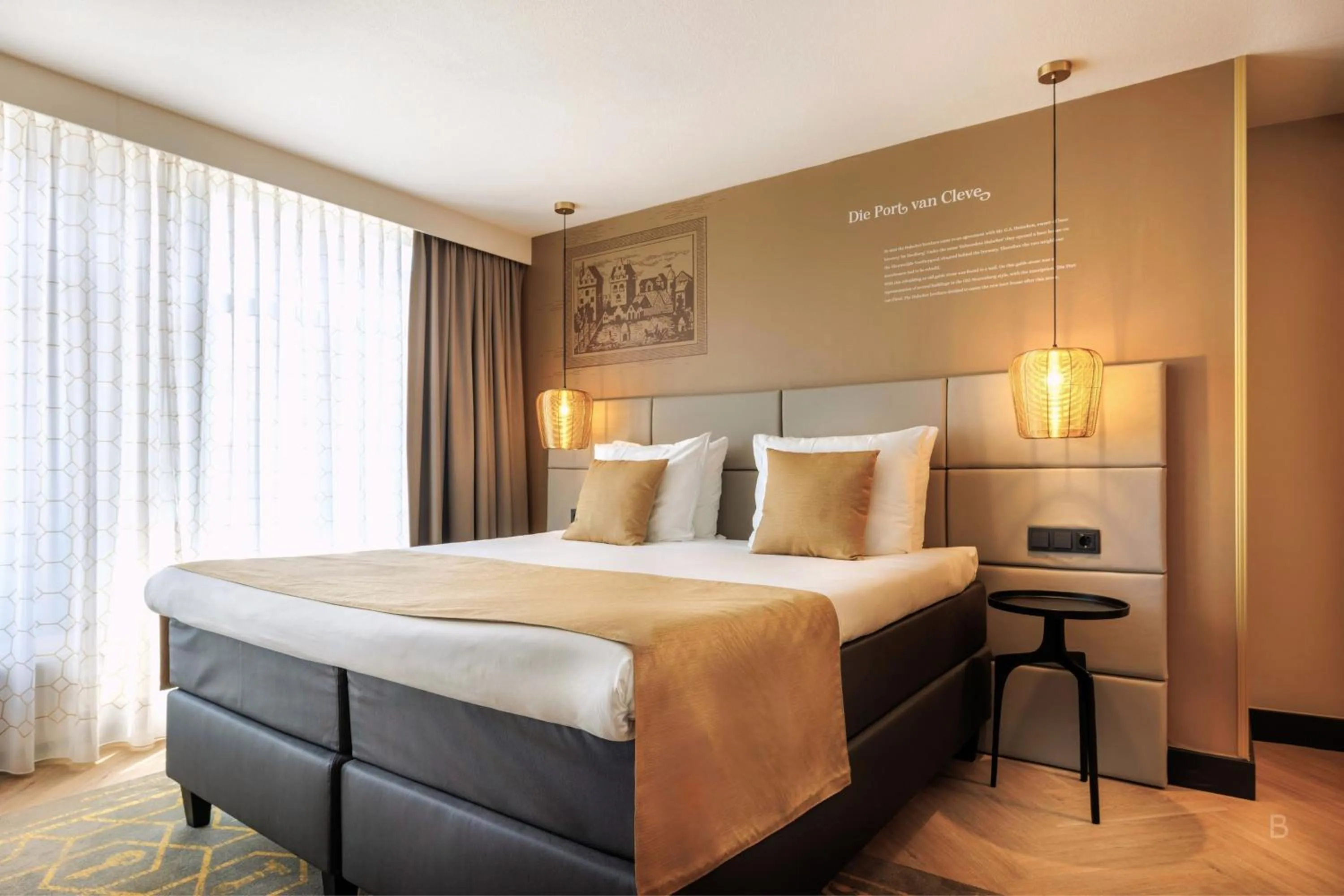 Bed in Hotel Die Port van Cleve