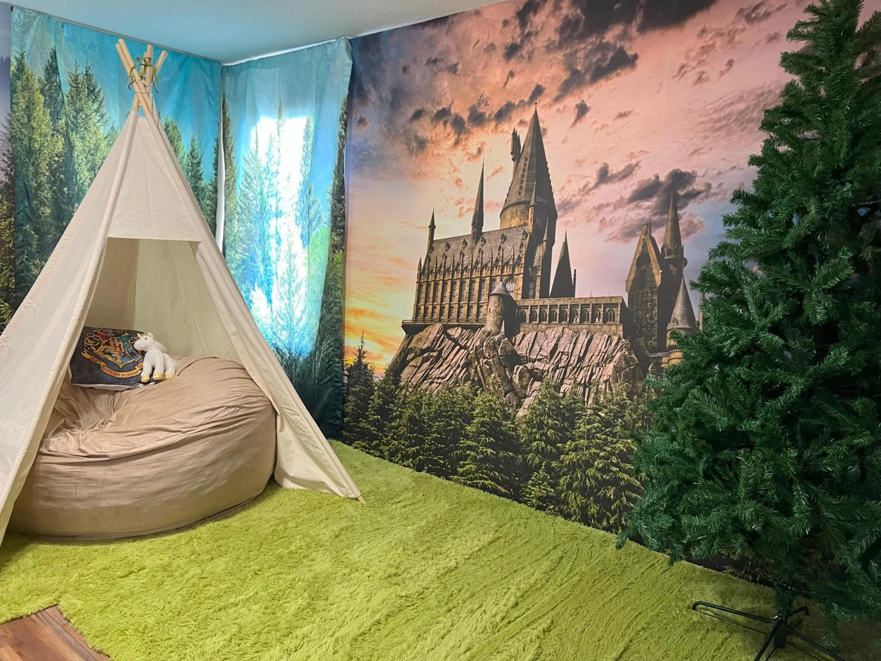 Natural landscape, Bed in Magical Castle Near Theme Parks