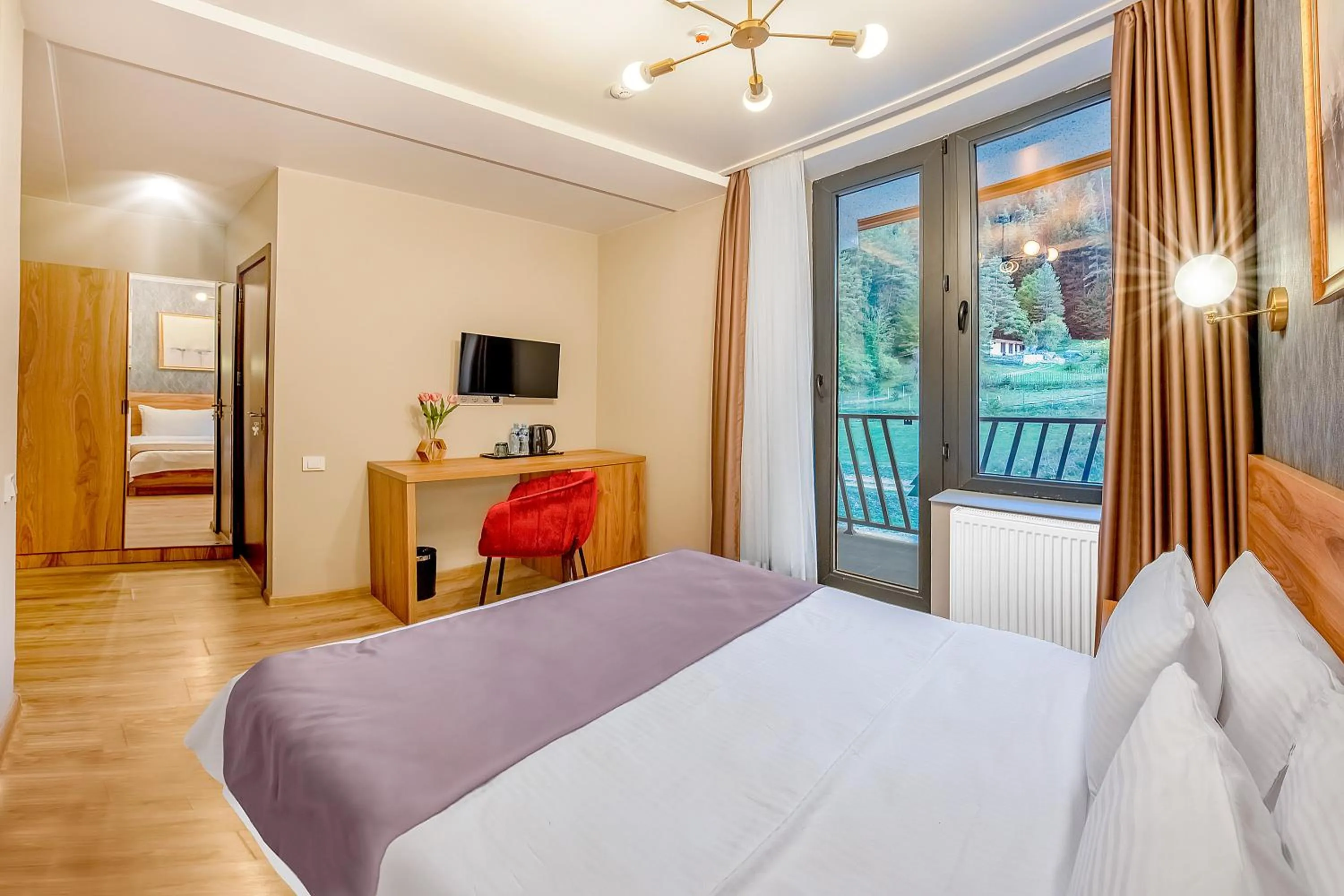 Bed in Solo Grand Boshuri Hotel Wellness Resort