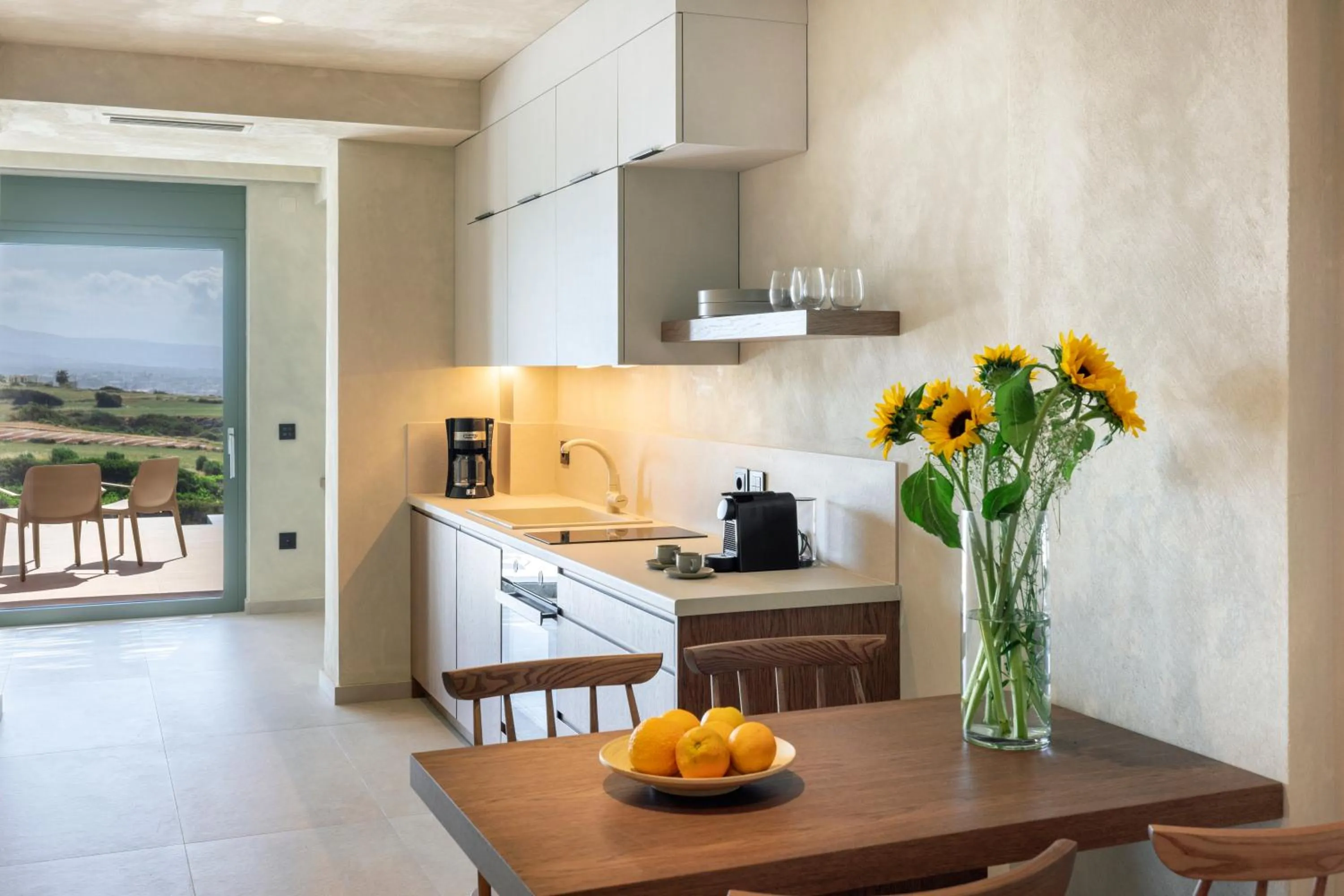 Kitchen or kitchenette in Dedalos Touch Boutique Hotel