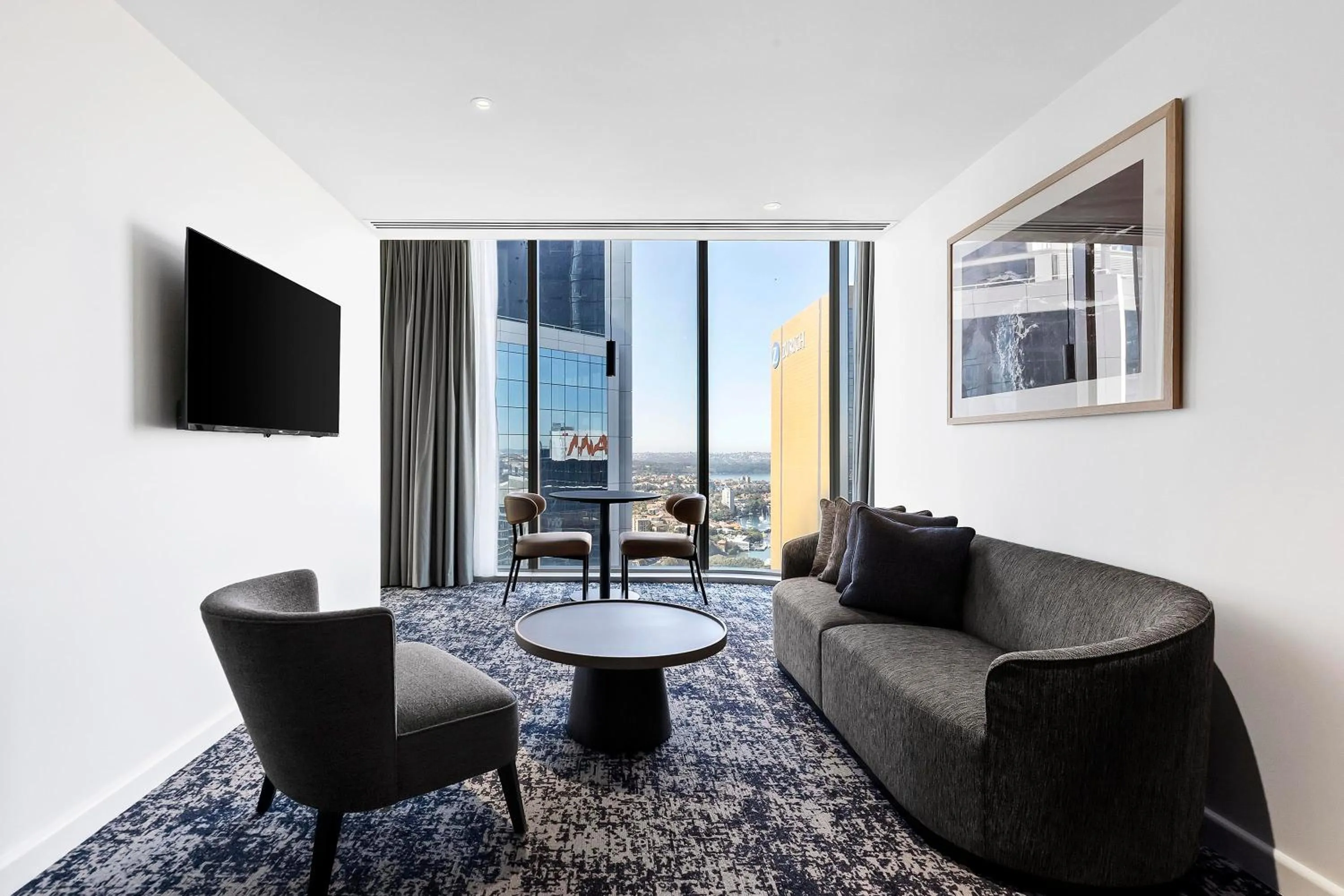 Living room in Citadines Walker North Sydney