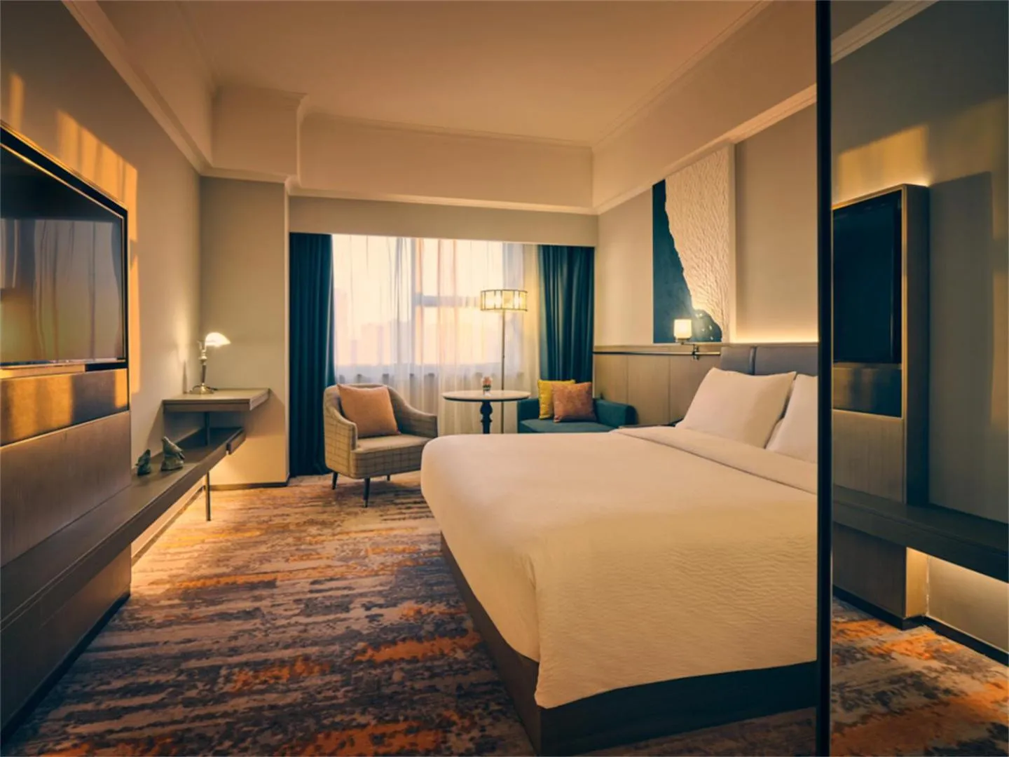 Bed in Wanda Yi Hotel Wuxi